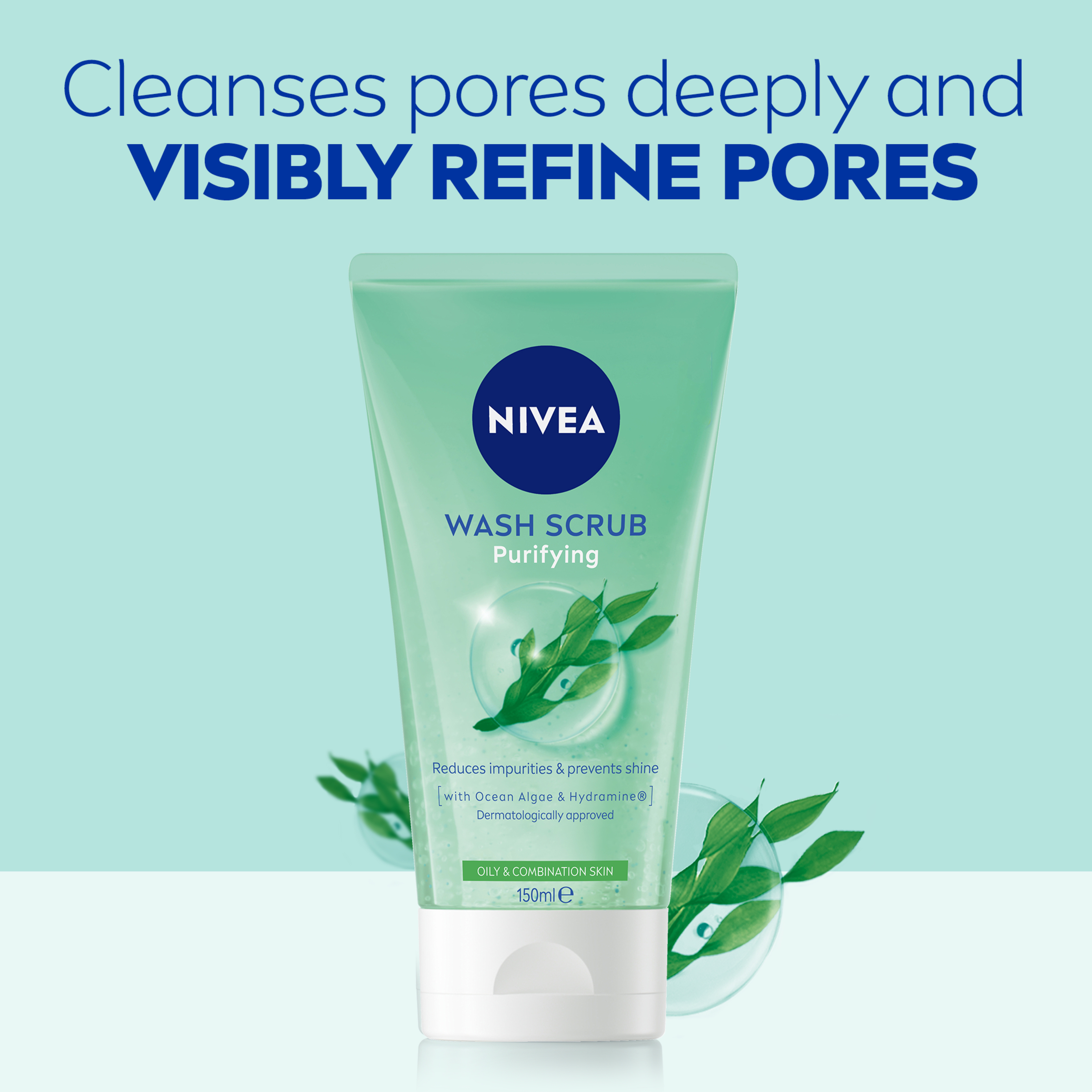 NIVEA DAILY ESSENTIALS 2 IN 1 WASH AND SCRUB 150ML - Image 5