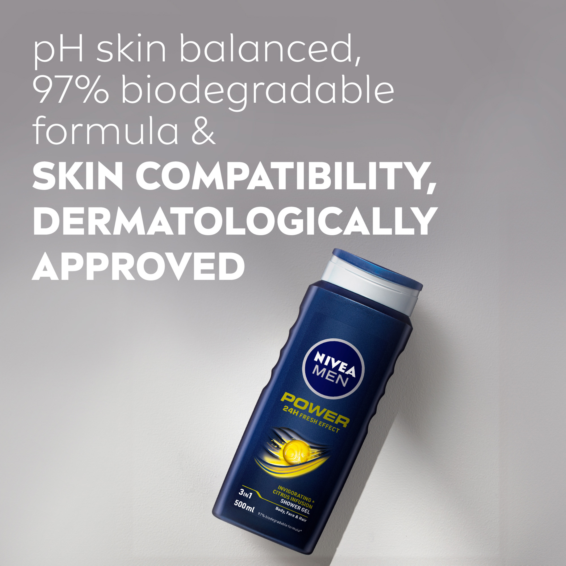 NIVEA MEN SHOWER GEL POWER REFRESH 500ML - Image 5