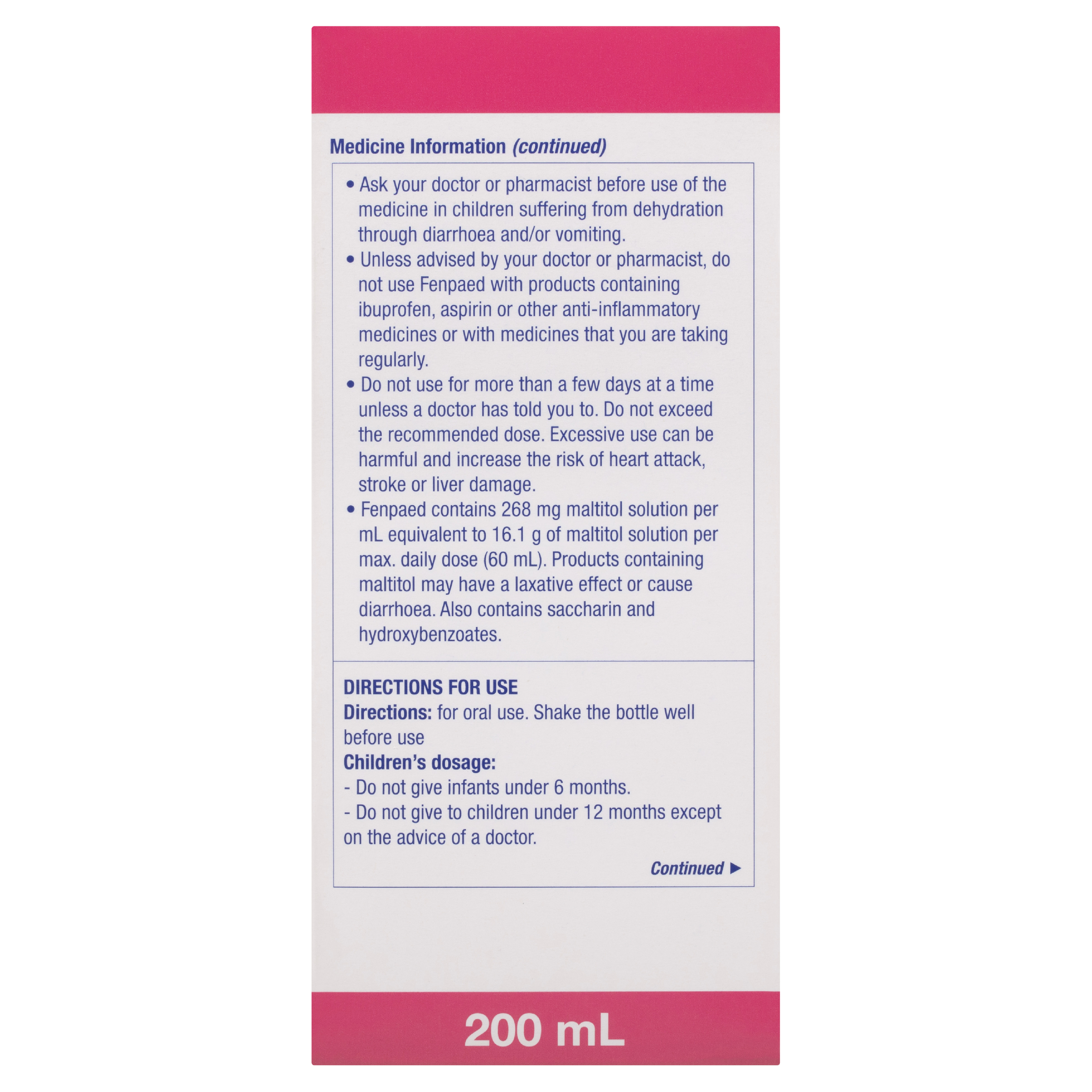 FENPAED IBUPROFEN LIQUID 200ML - Image 4