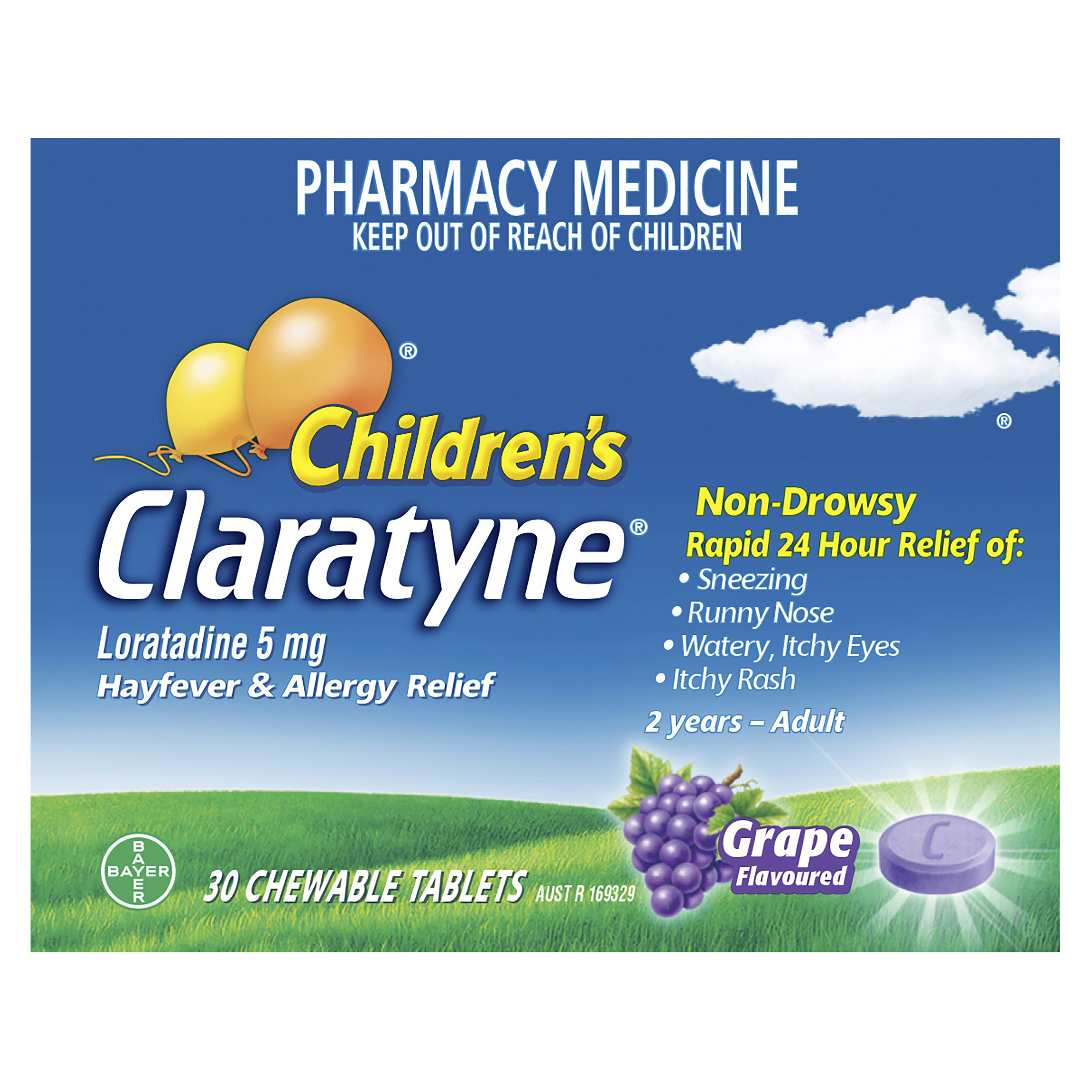 CLARATYNE CHILDRENS GRAPE 30 CHEWABLE TABLETS - Image 2