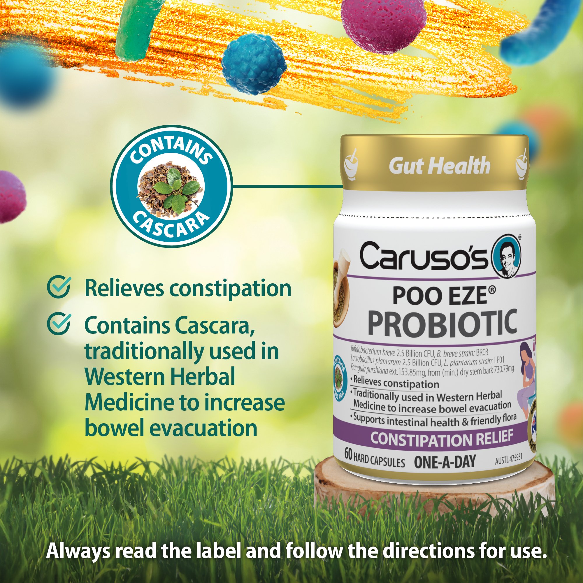 CARUSOS POO EZE PROBIOTIC 60 CAPSULES - Image 3