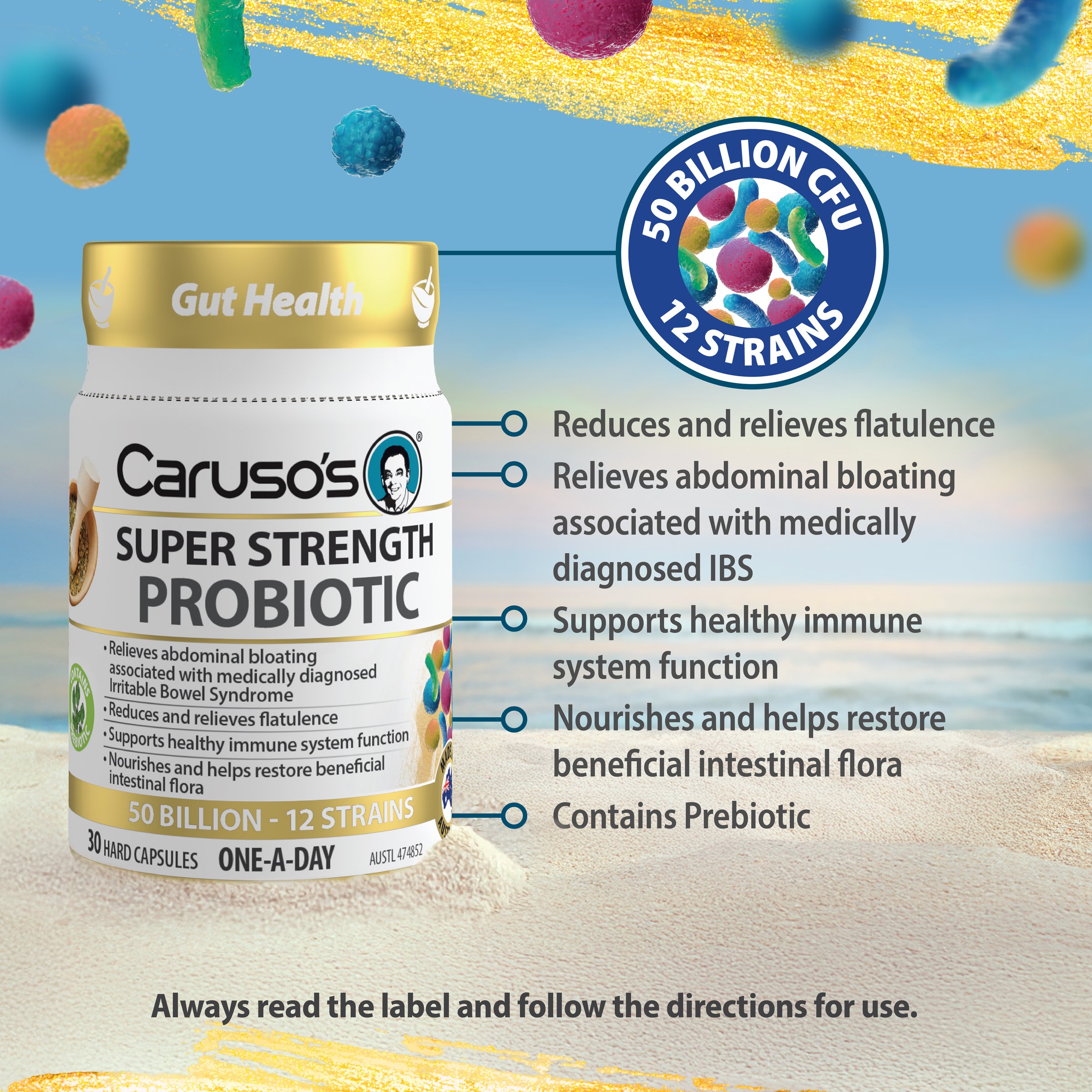 CARUSOS SUPER STRENGTH PROBIOTIC 30 CAPSULES - Image 3