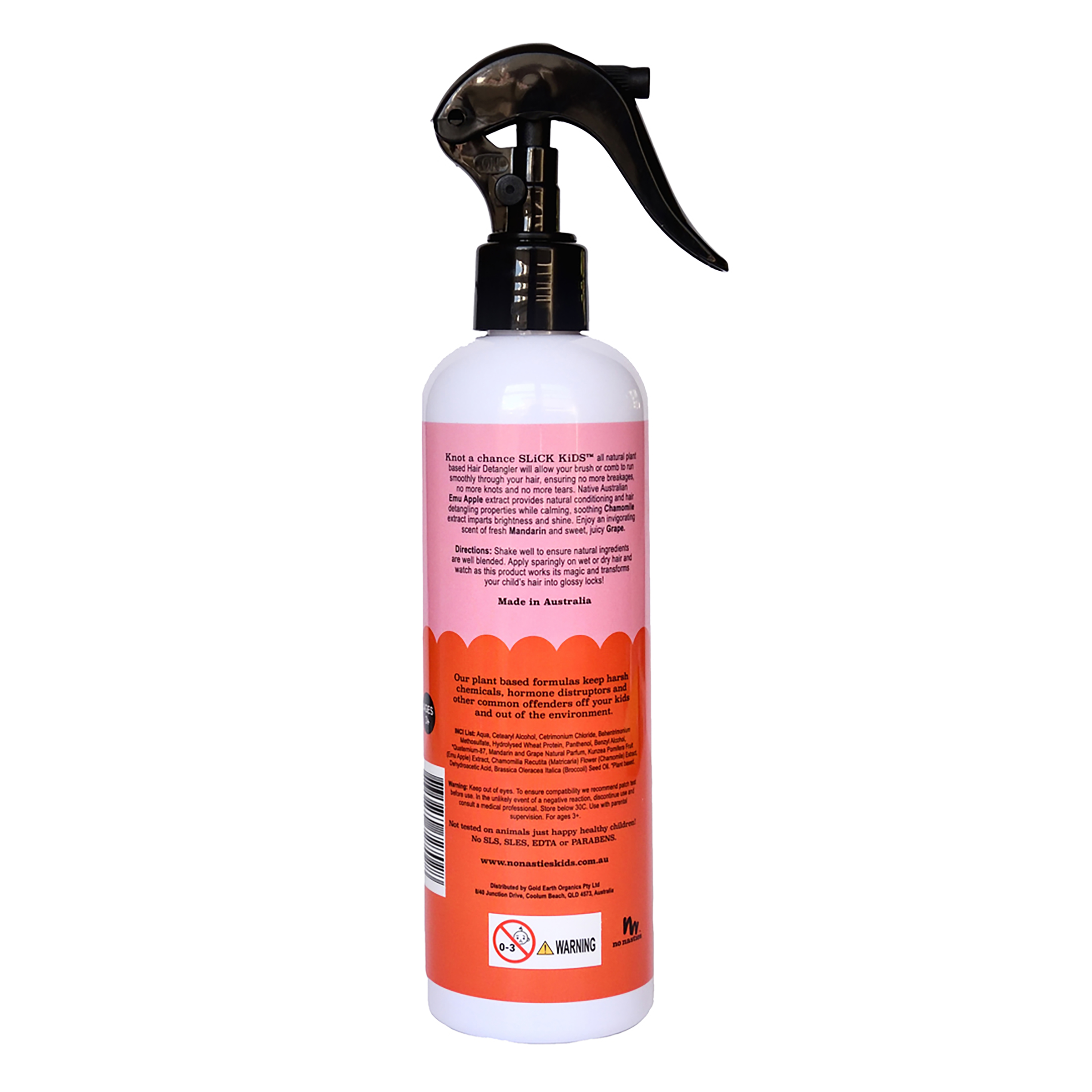 NO NASTIES KIDS SLICK HAIR DETANGLER MANDARIN GRAPE 250ML - Image 2