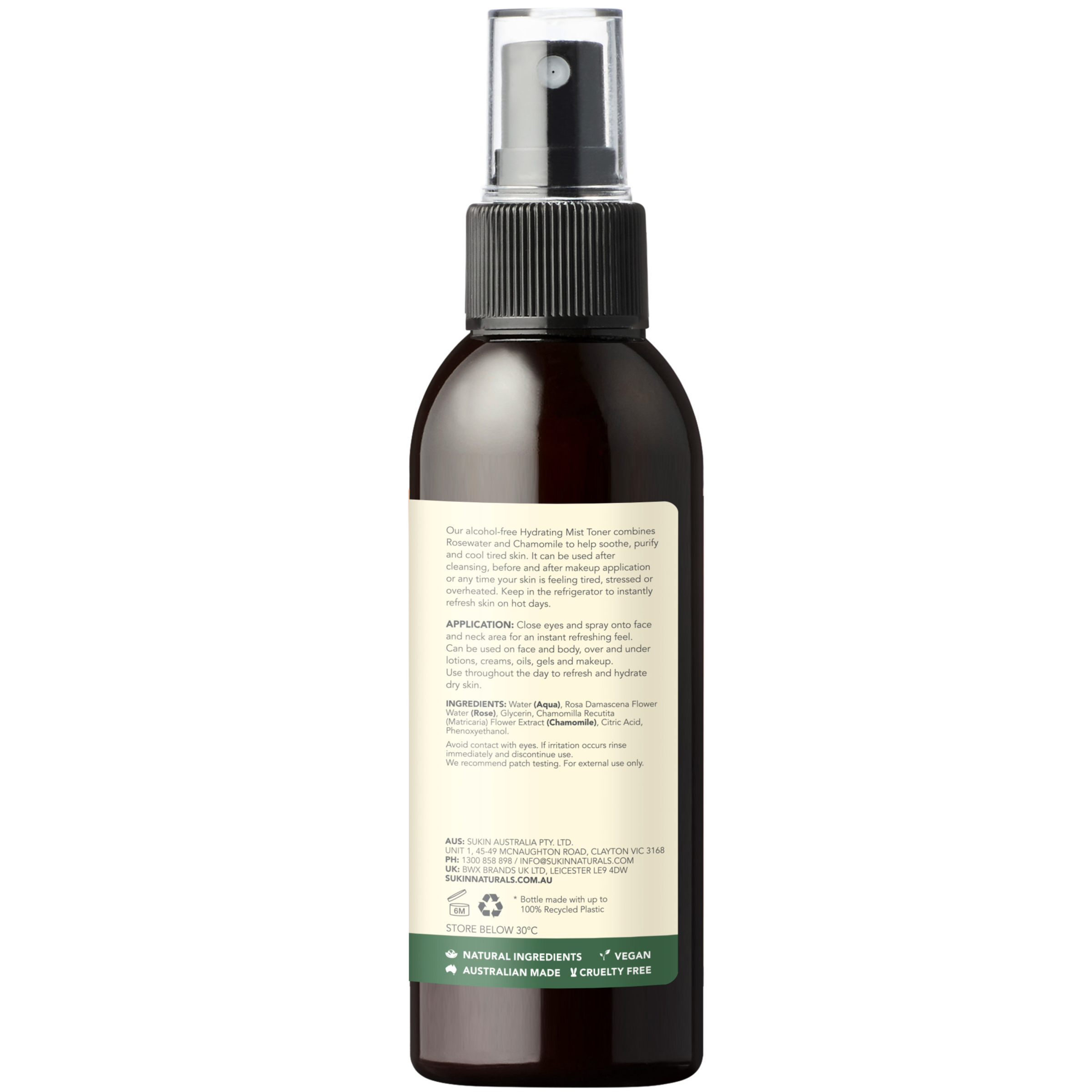 SUKIN SIGNATURE MIST TONER CHAMOMILE & ROSE 125ML - Image 4
