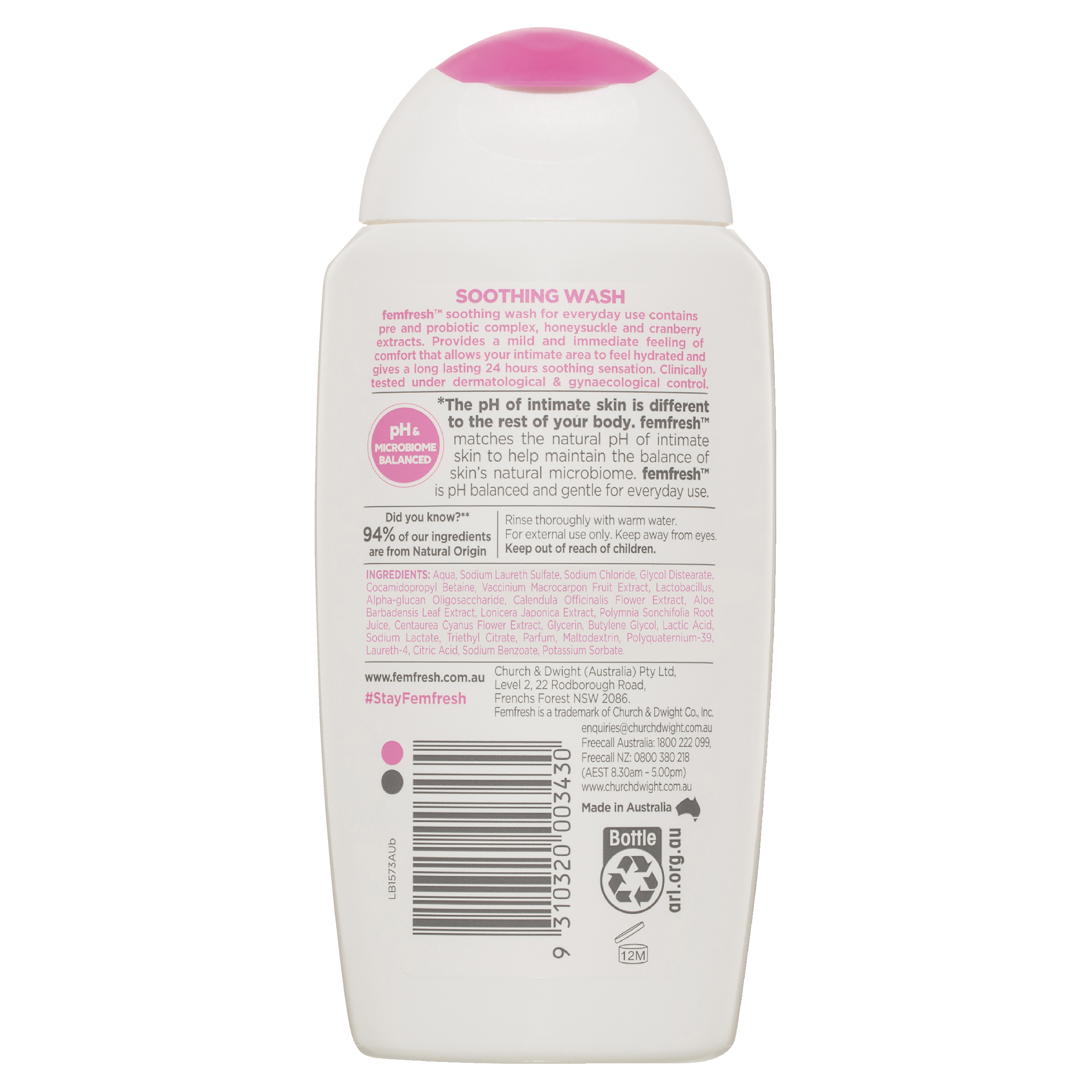 FEMFRESH DAILY WASH SOOTHING 250ML - Image 2