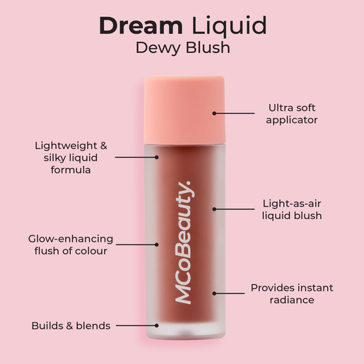 MCO BEAUTY DREAM LIQUID DEWY BLUSH NUDE MAUVE 4.6ML - Image 3