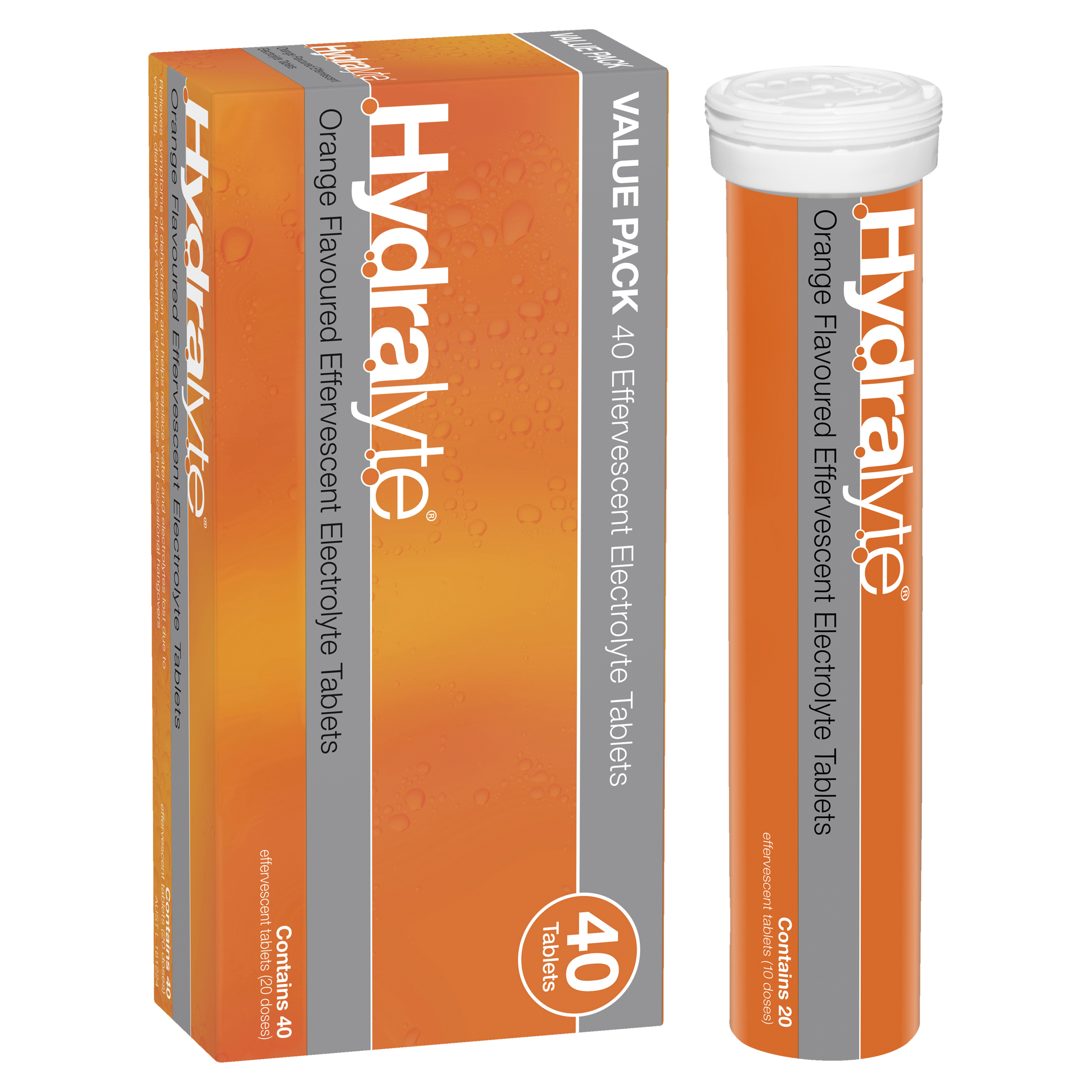 HYDRALYTE EFFERVESCENT ORANGE 40 TABLETS - Image 10