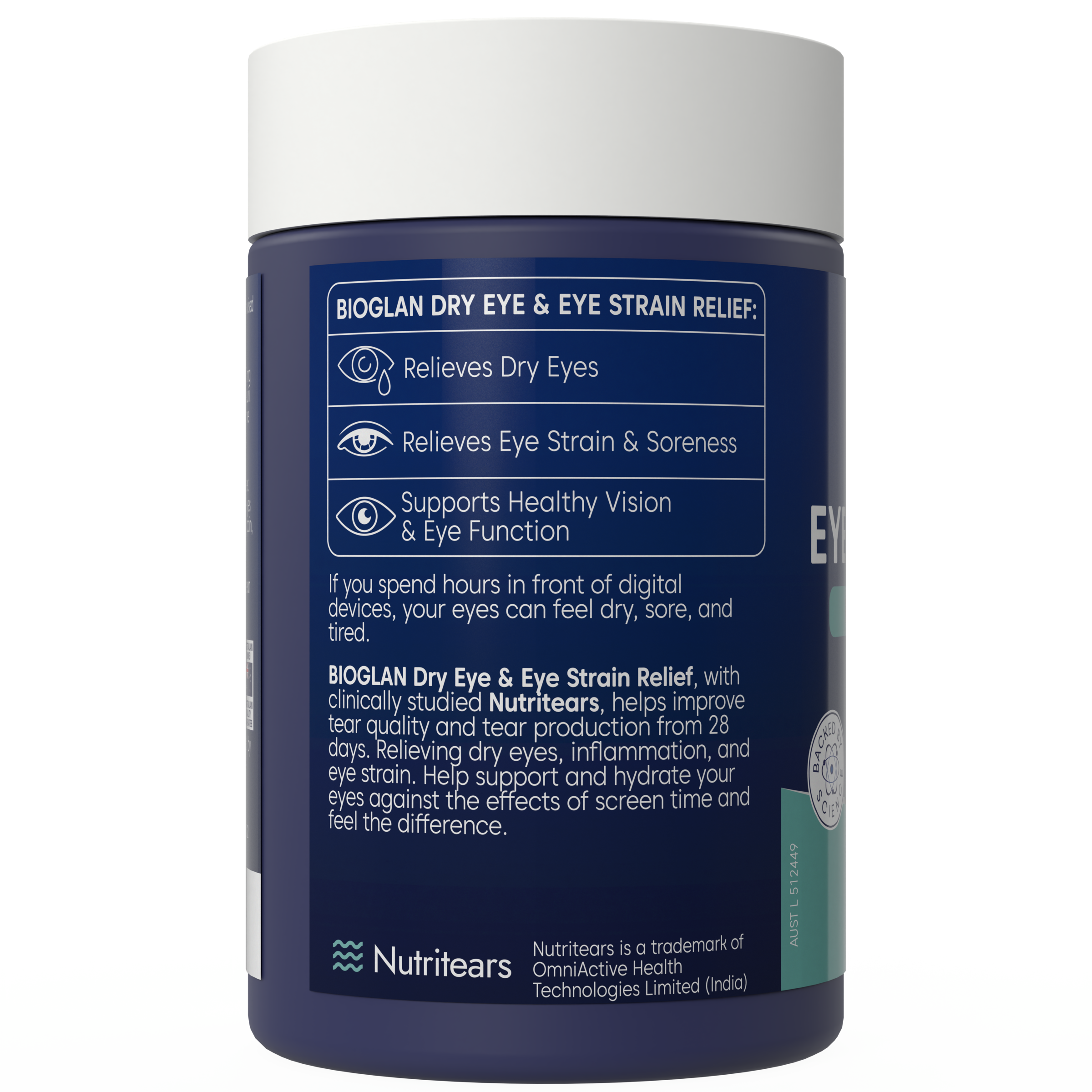 BIOGLAN DRY EYE & EYE STRAIN RELIEF 60 CAPSULES - Image 2