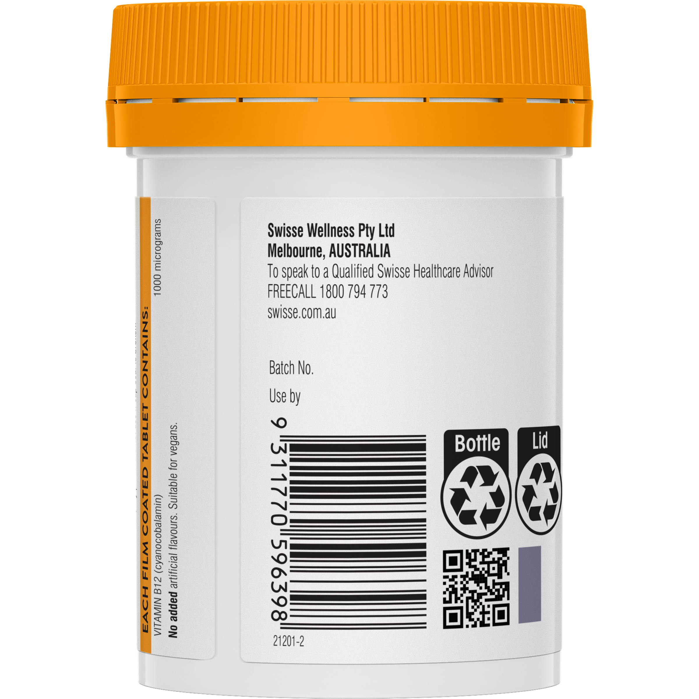 SWISSE ULTIBOOST HIGH STRENTH VITAMIN B12 60 TABLETS - Image 4