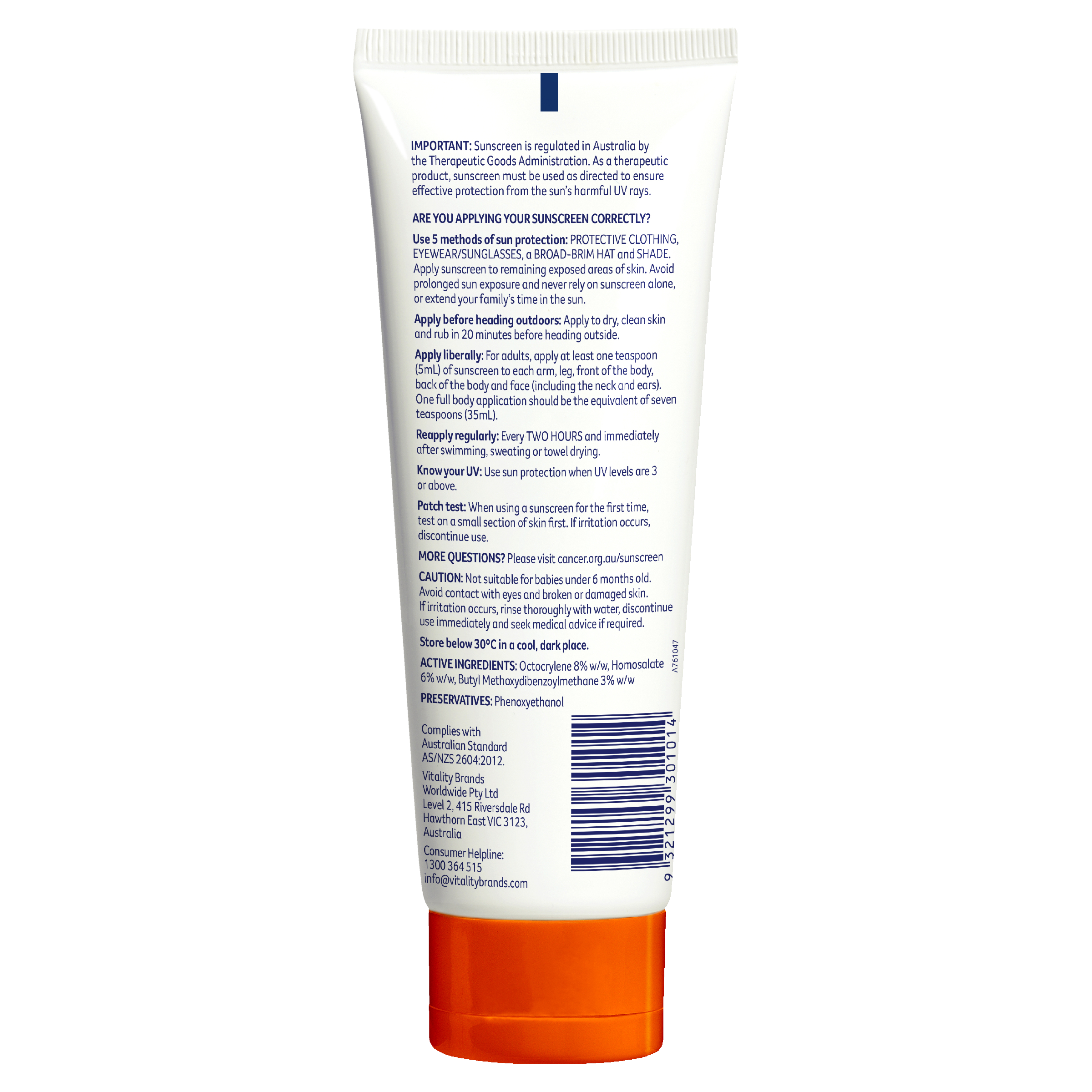 CANCER COUNCIL EVERYDAY VALUE SUNSCREEN TUBE SPF50+ 250ML - Image 2