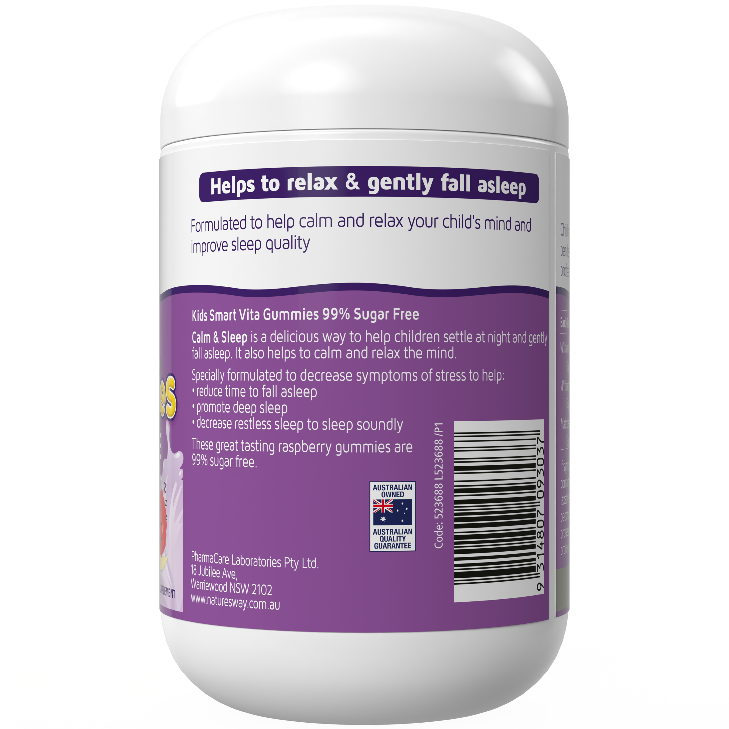 NATURES WAY KID SMART VITA GUMMIES CALM & SLEEP 99% SUGAR FREE 50 PASTILLES - Image 2