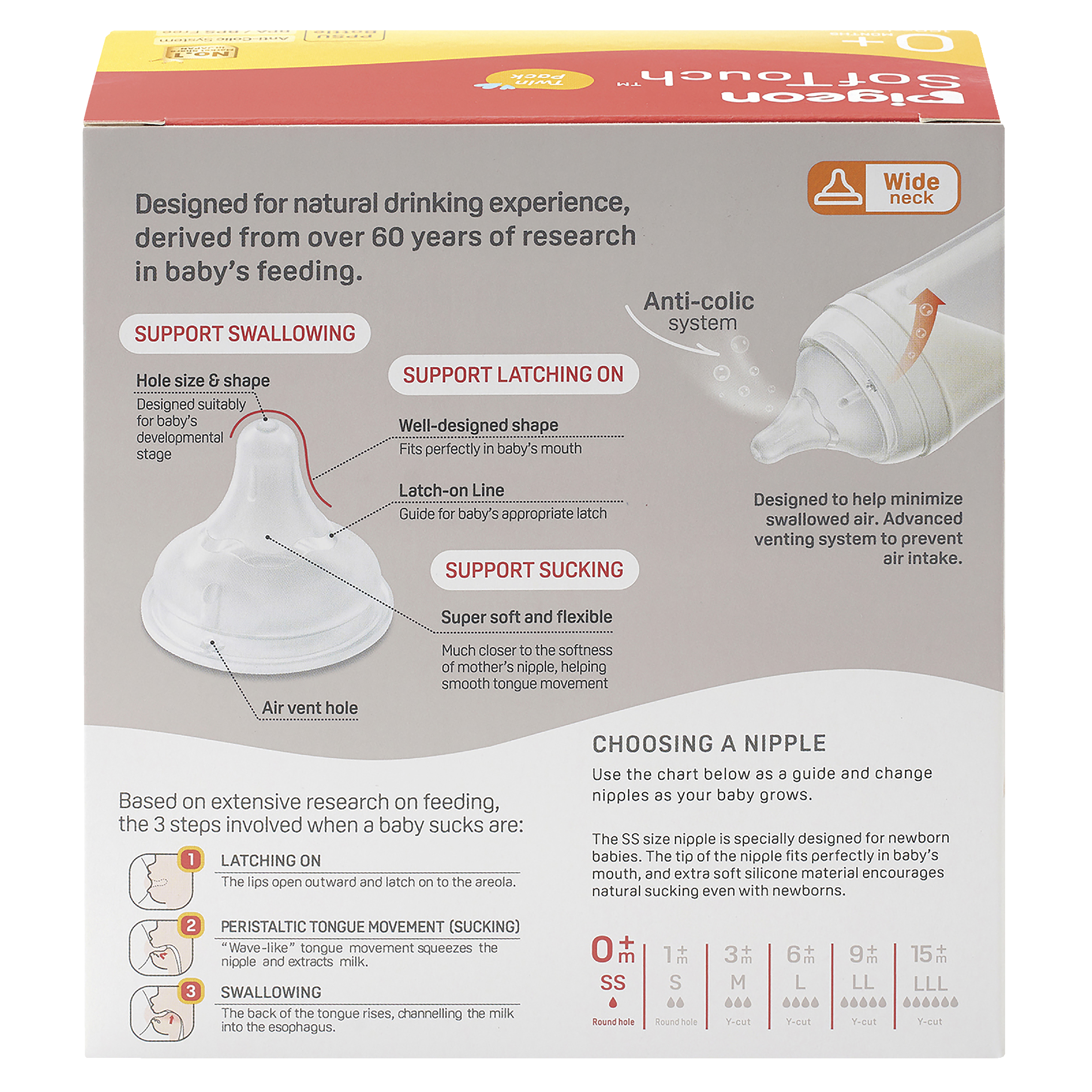 PIGEON BOTTLE SOFT TOUCH III PPSU 0+ MONTHS 160ML 2 PACK - Image 4