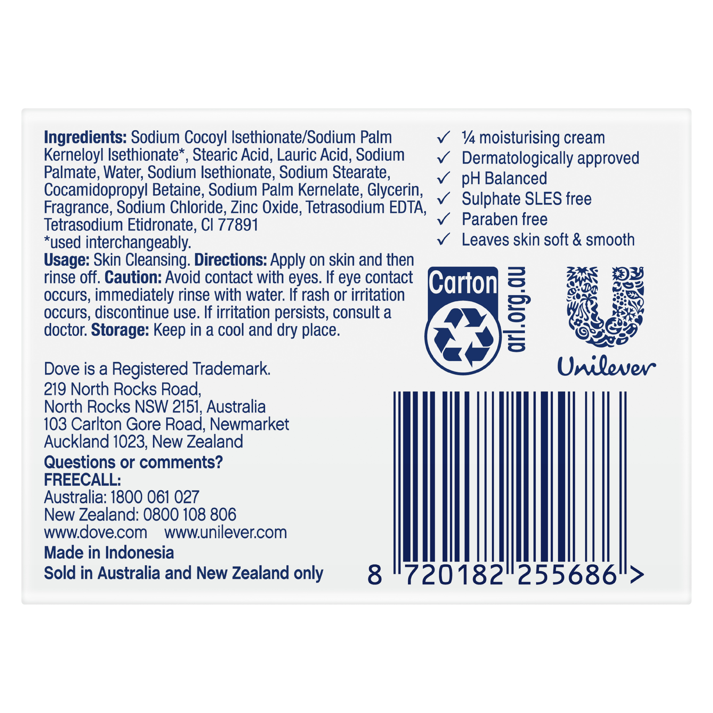 DOVE BEAUTY SOAP BAR ORIGINAL 90G - Image 2