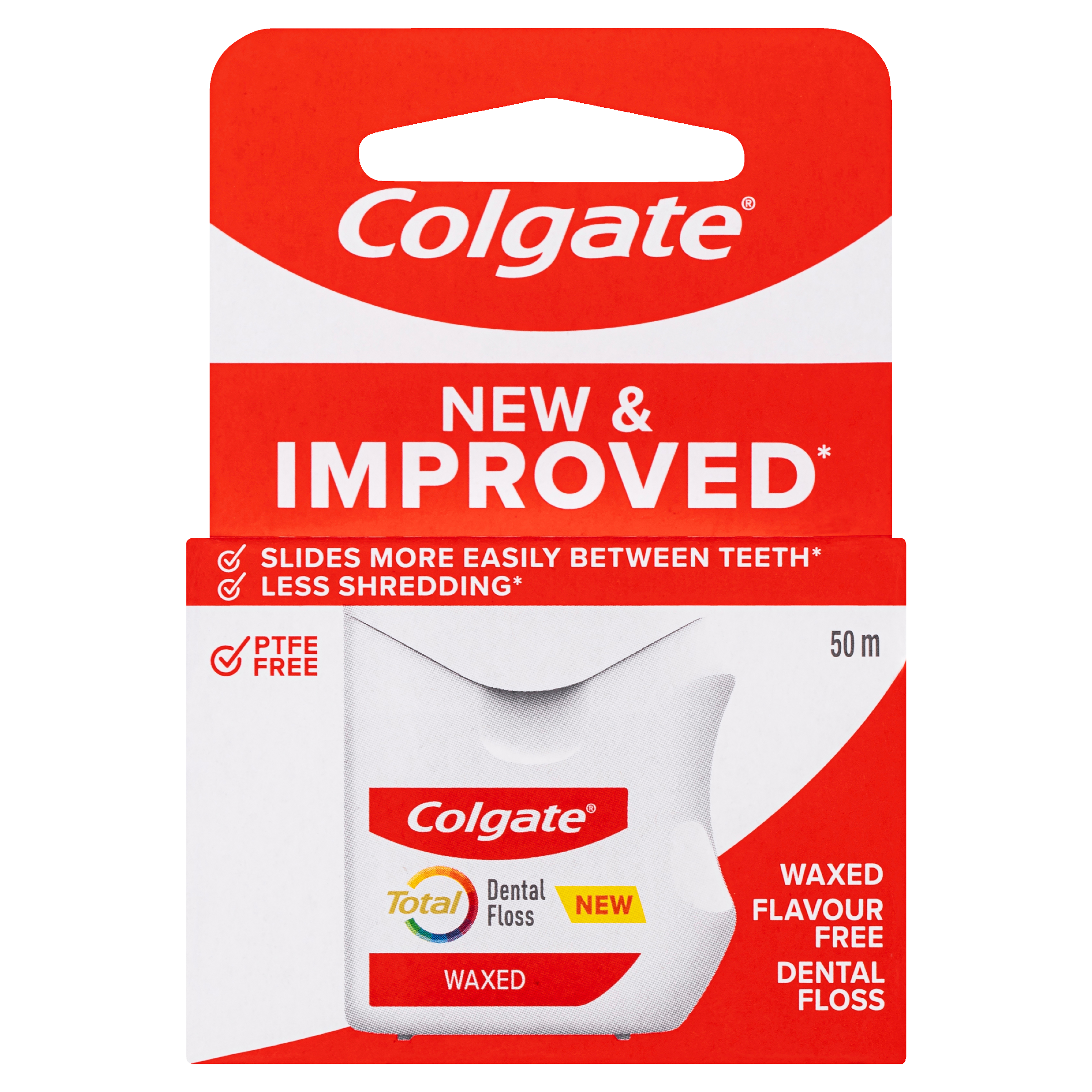 COLGATE DENTAL FLOSS TOTAL DURABLE WAXED 50M - Image 2