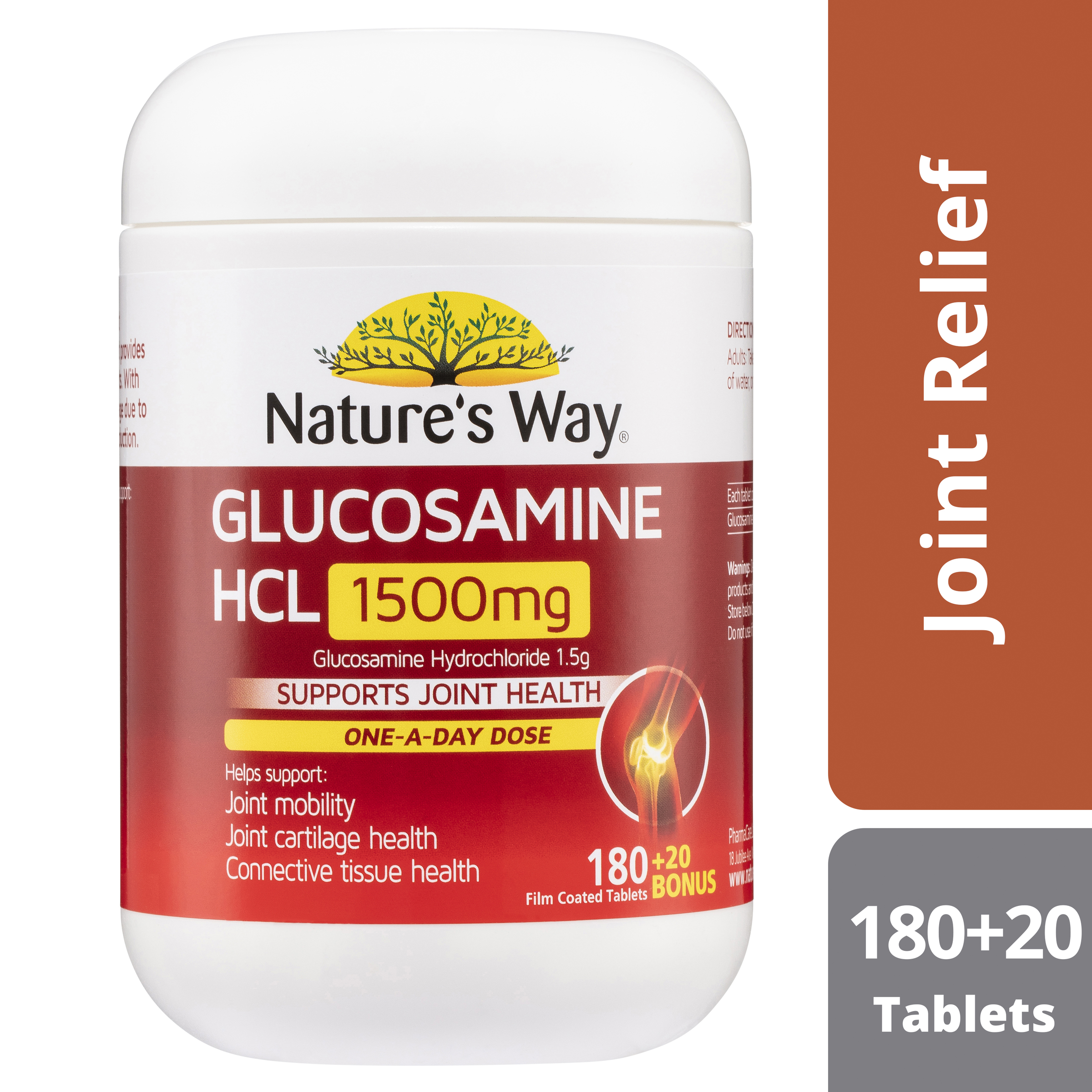 NATURES WAY GLUCOSAMINE 1500MG 200 TABLETS - Image 3