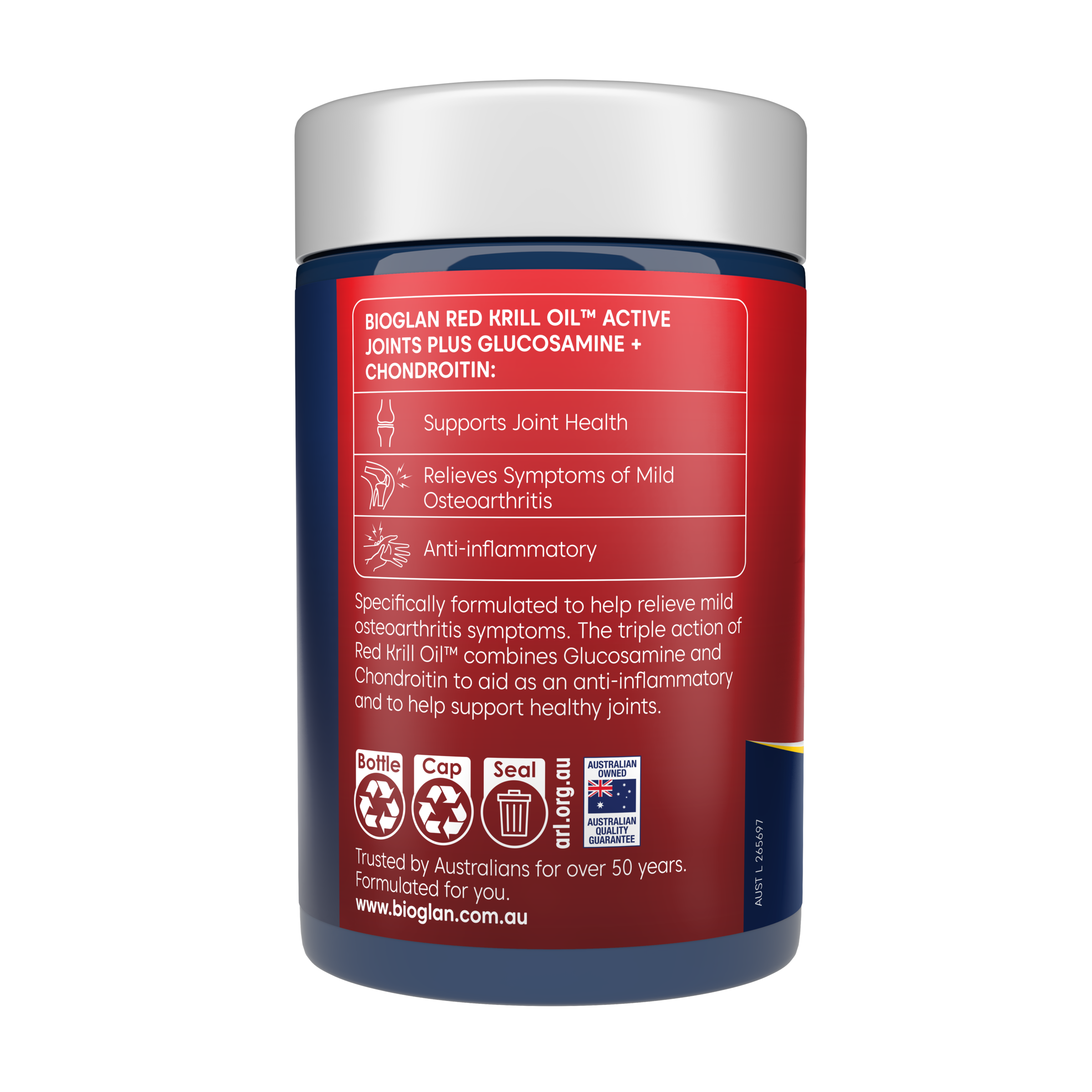 BIOGLAN RED KRILL OIL JOINT PLUS 90 CAPSULES - Image 2