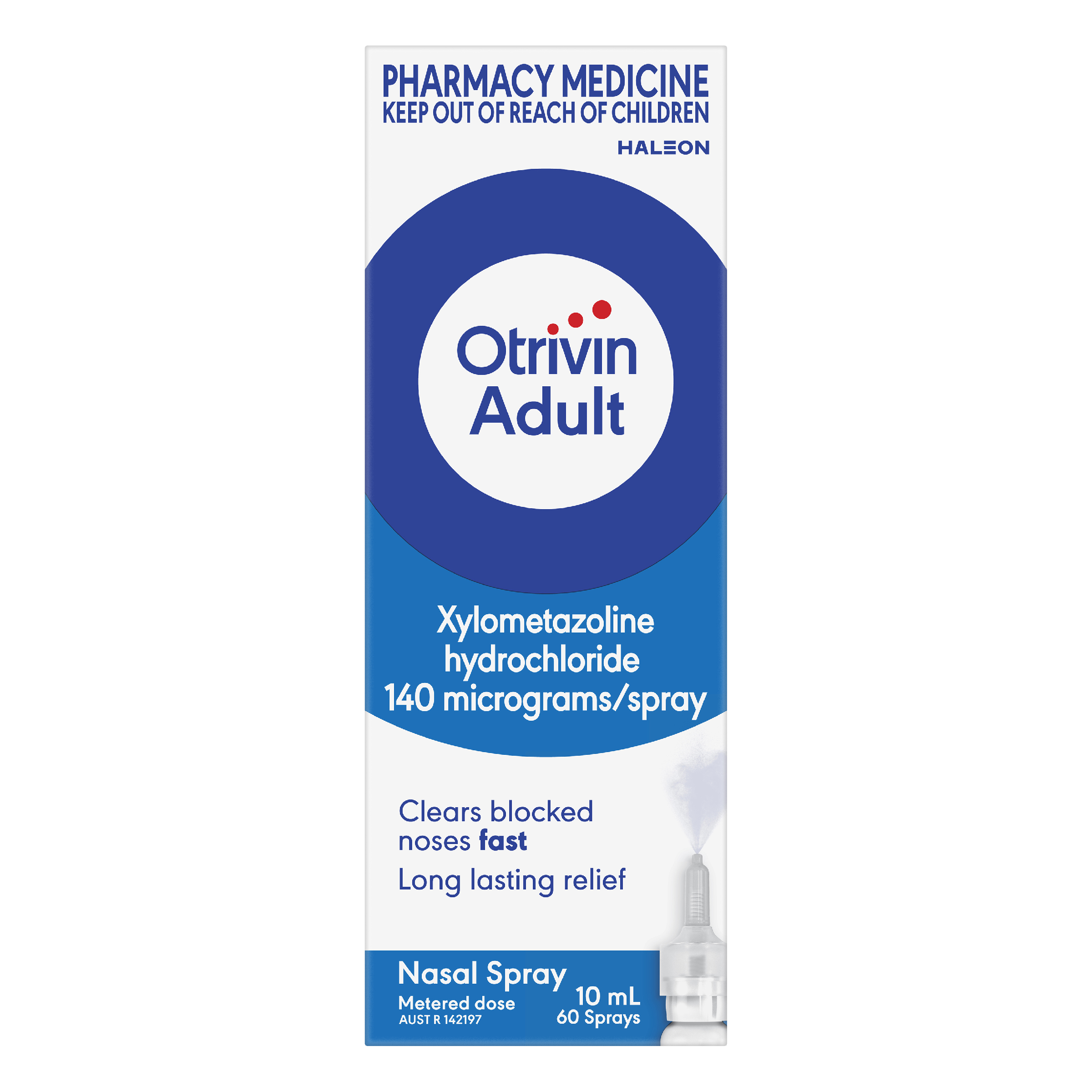 OTRIVIN ADULT METERED DOSE NASAL SPRAY 10ML - Image 2