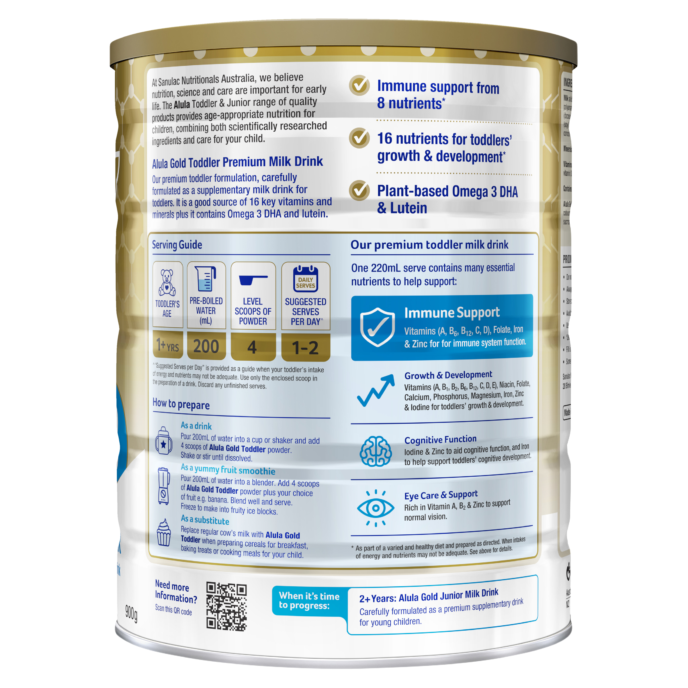 S26 ALULA GOLD TODDLER MILK DRINK STAGE 3 900G - Image 2
