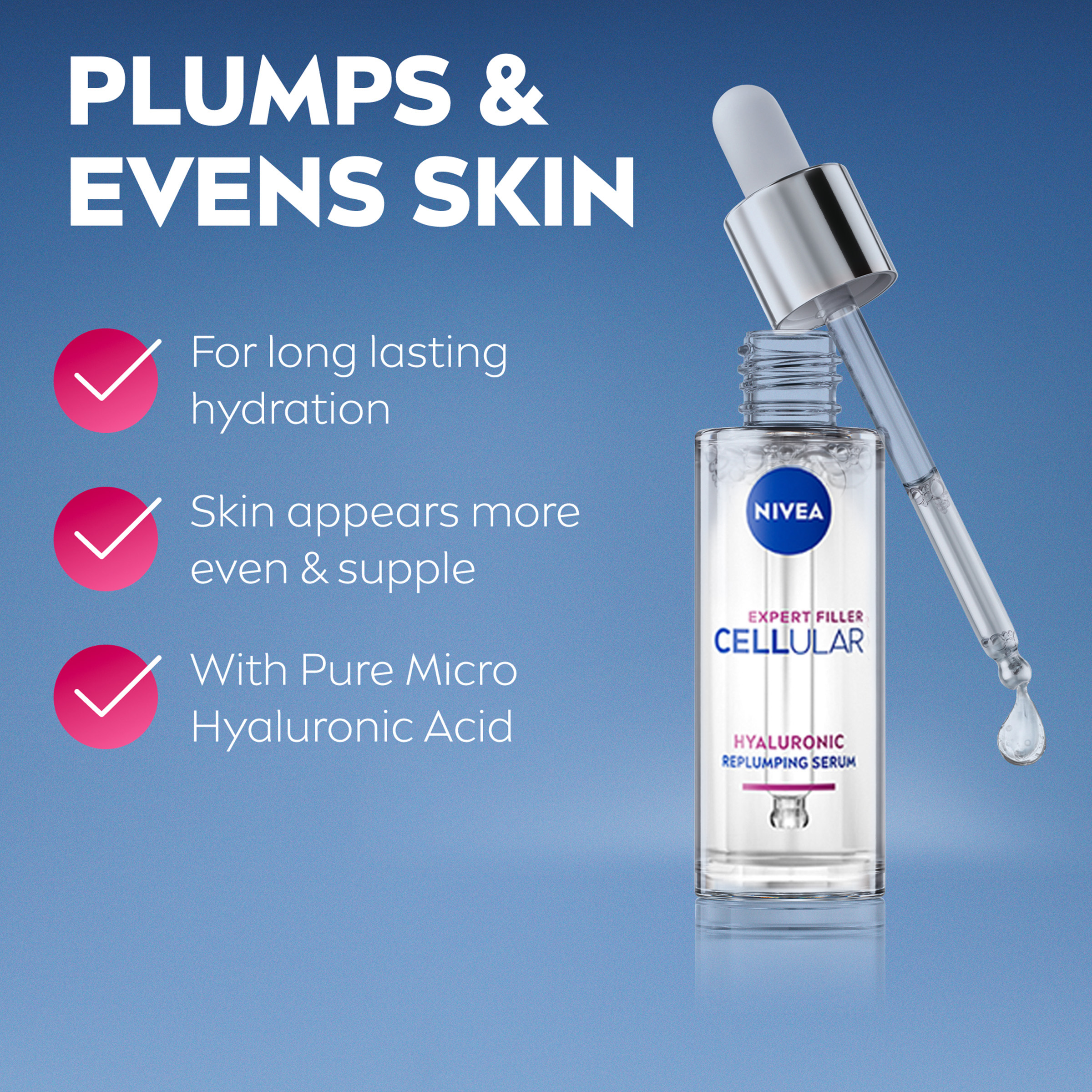 NIVEA CELLULAR HYALURONIC SERUM 30ML - Image 3