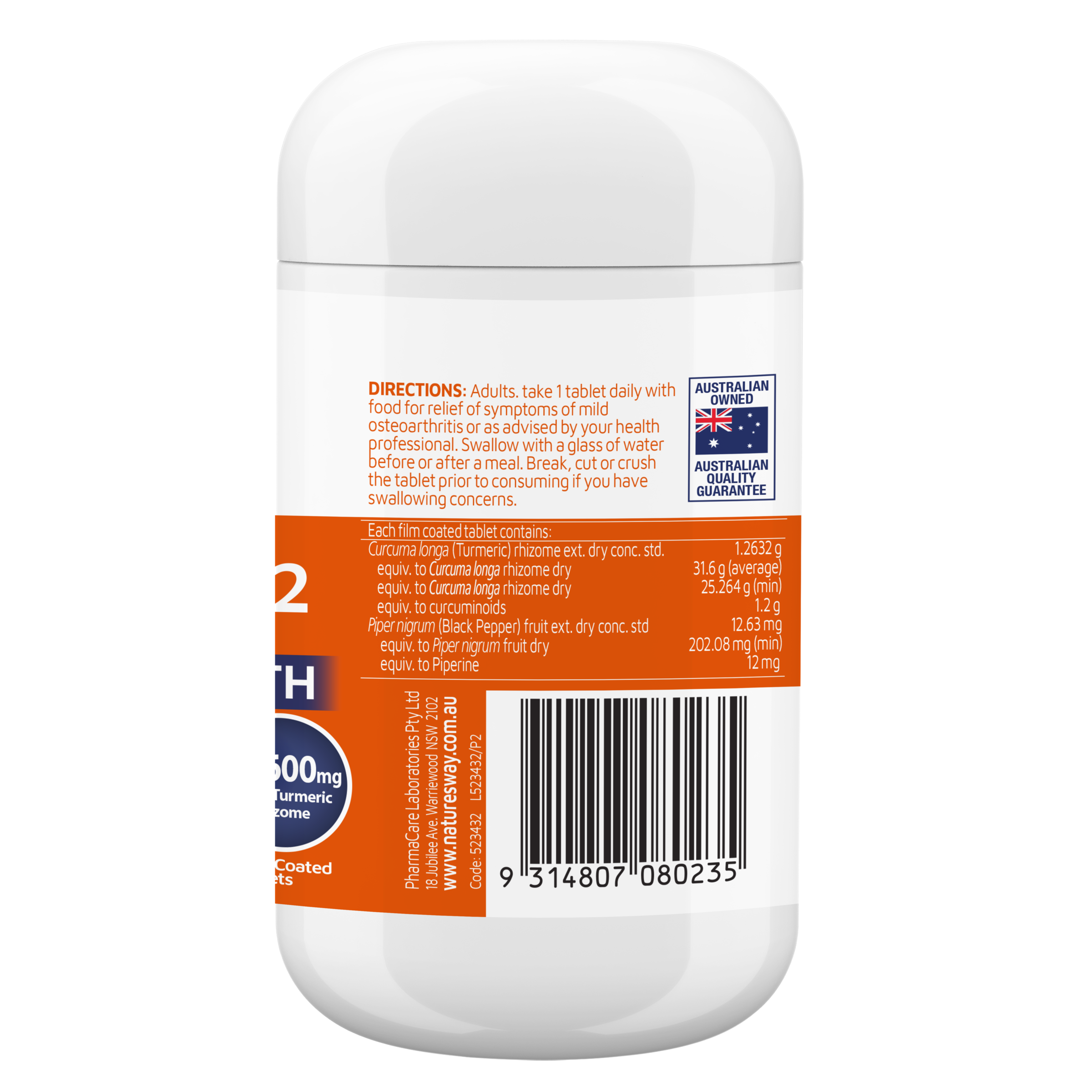 NATURES WAY ACTIVATED CURCUMIN 60 TABLETS - Image 3