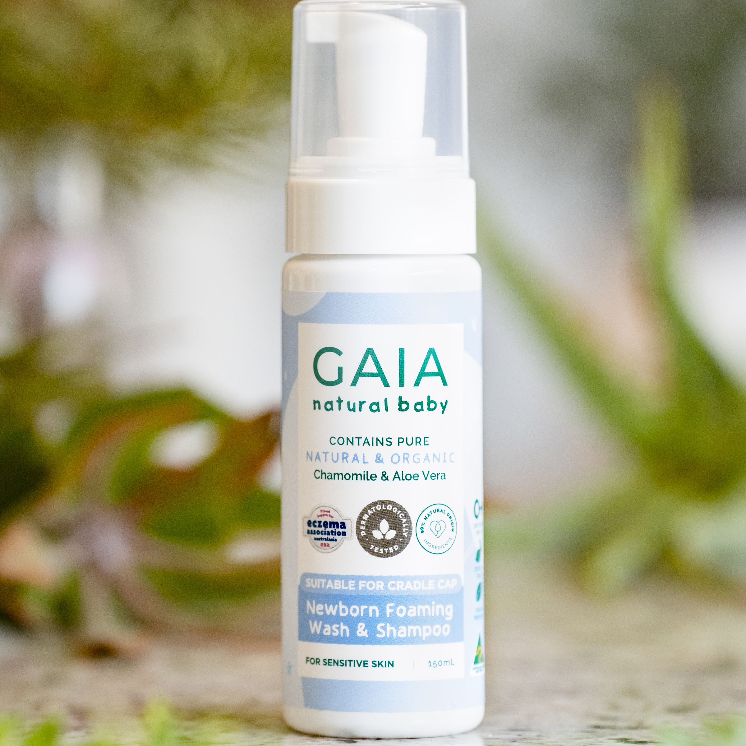 GAIA NATURAL BABY SHAMPOO & WASH FOAMING NEWBORN 150ML - Image 7