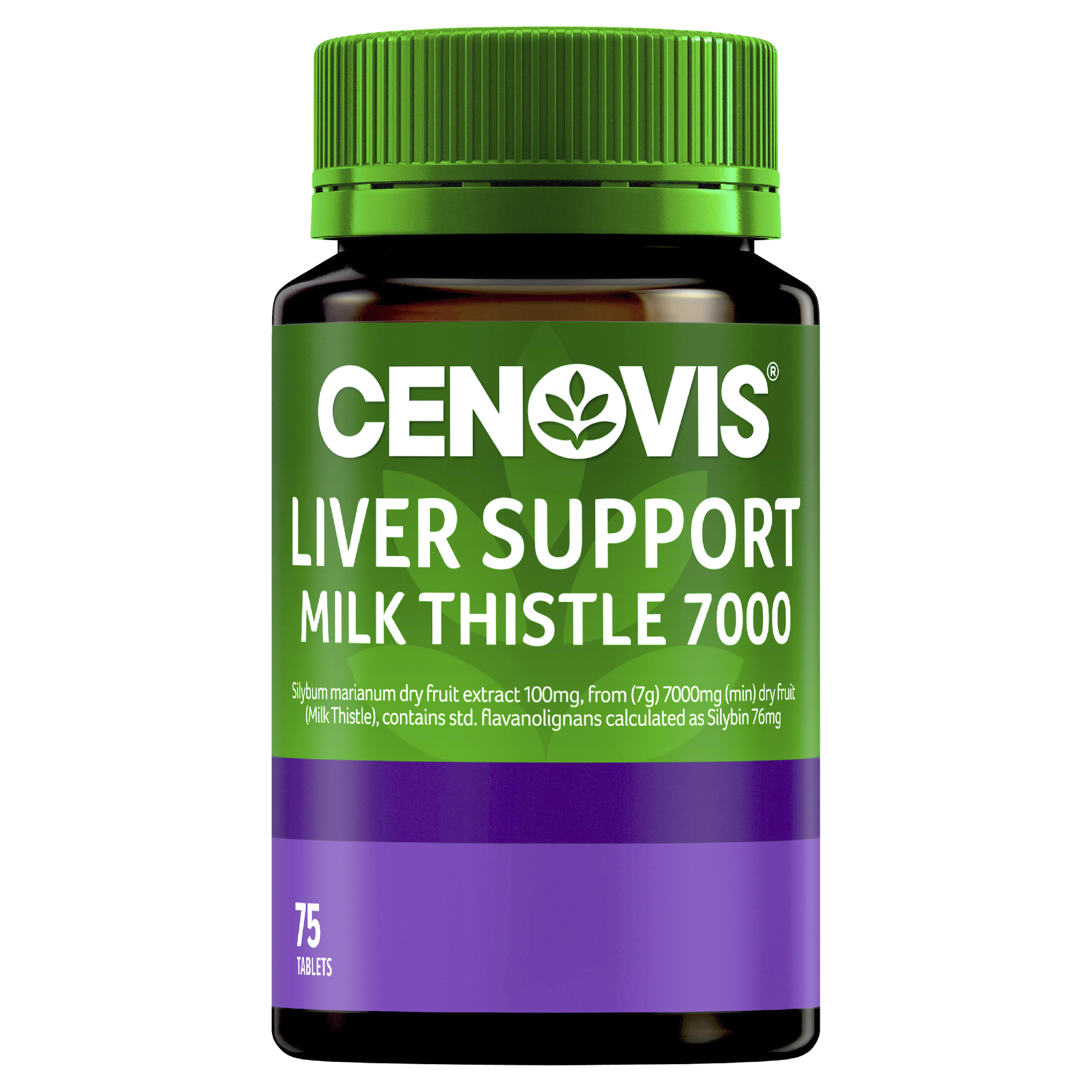 CENOVIS LIVER SUPPORT MILK THISTLE 7000 75 TABLETS - Image 9
