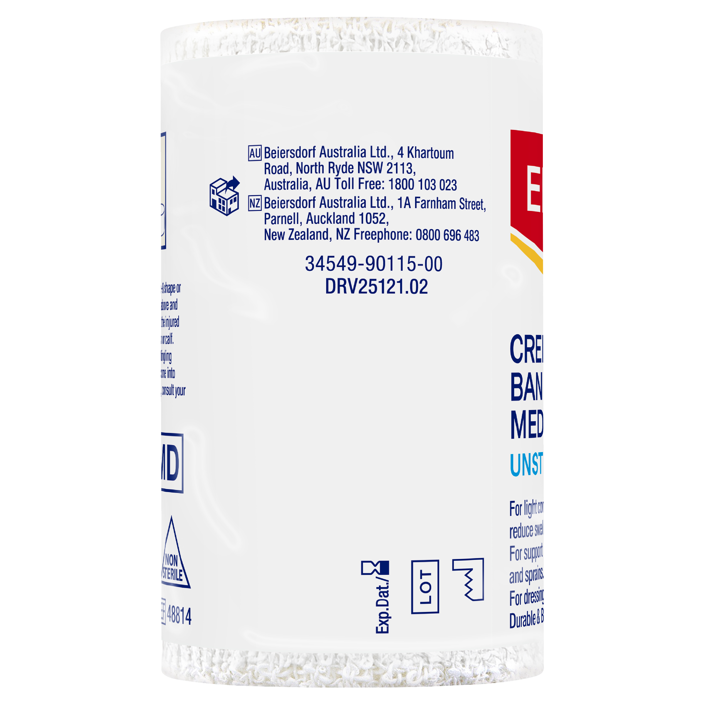 ELASTOPLAST CREPE MEDIUM WEIGHT BANDAGE 7.5CM X 1.6M - Image 3