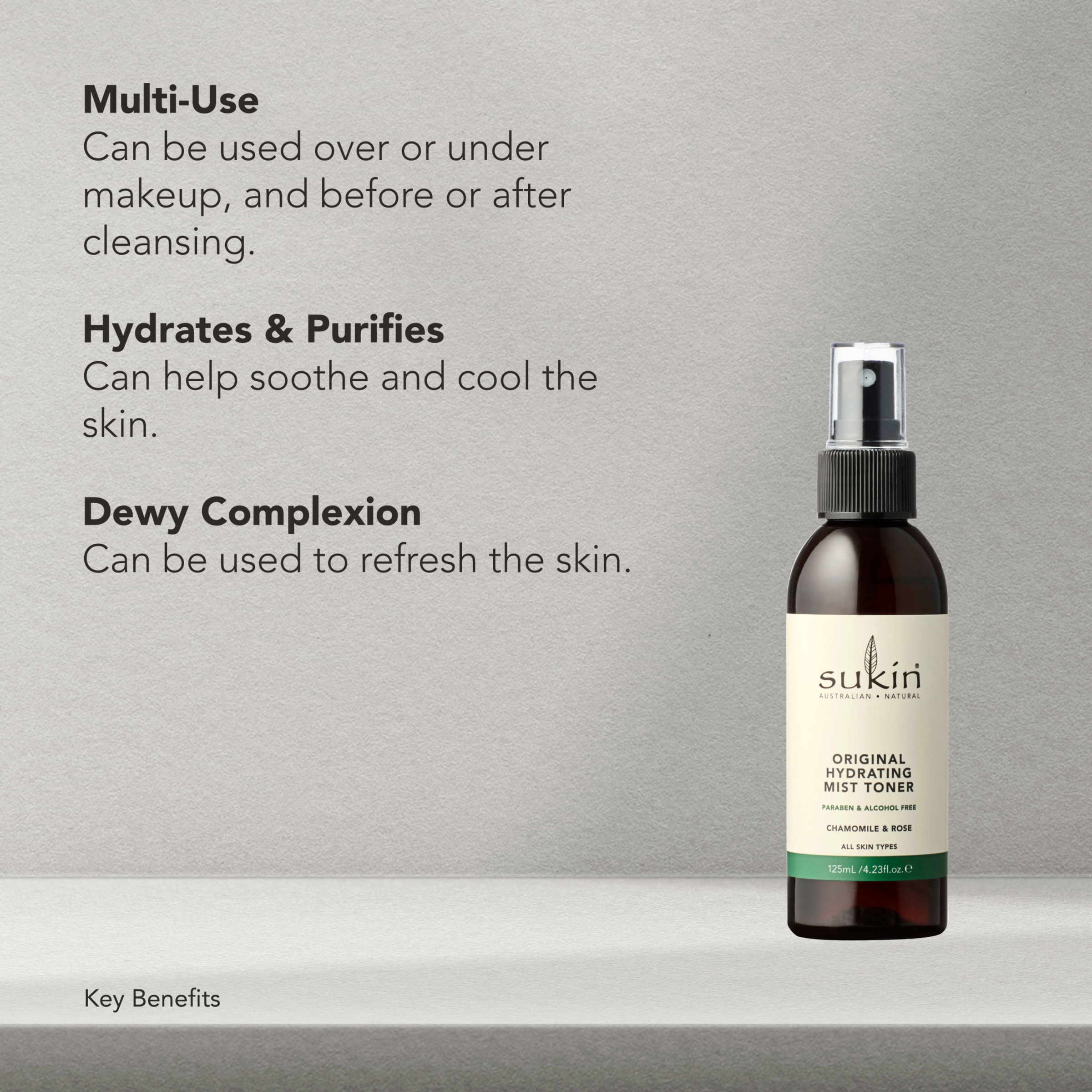 SUKIN SIGNATURE MIST TONER CHAMOMILE & ROSE 125ML - Image 3