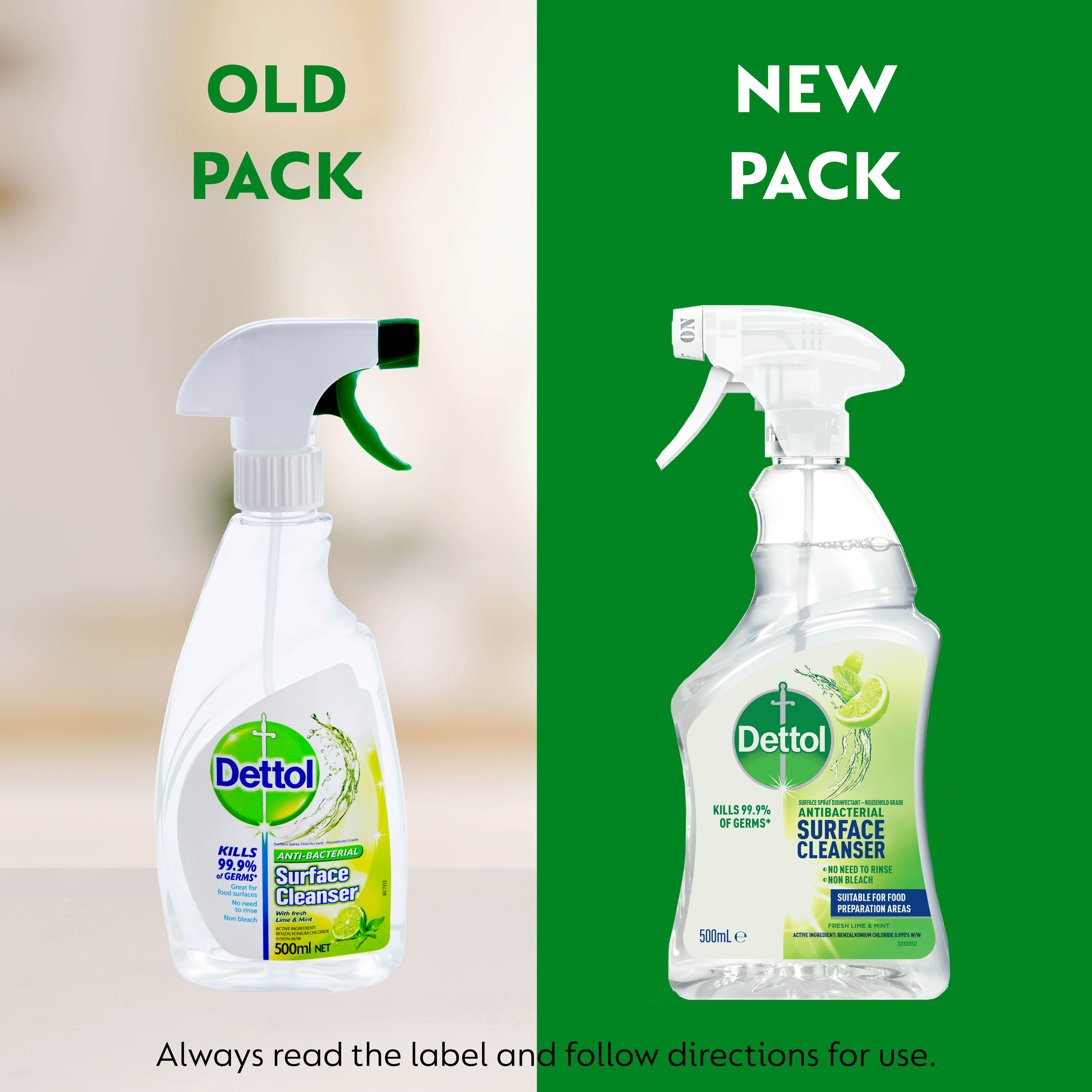 DETTOL ANTIBACTERIAL MULTI PURPOSE SPRAY LIME MINT 500ML - Image 7