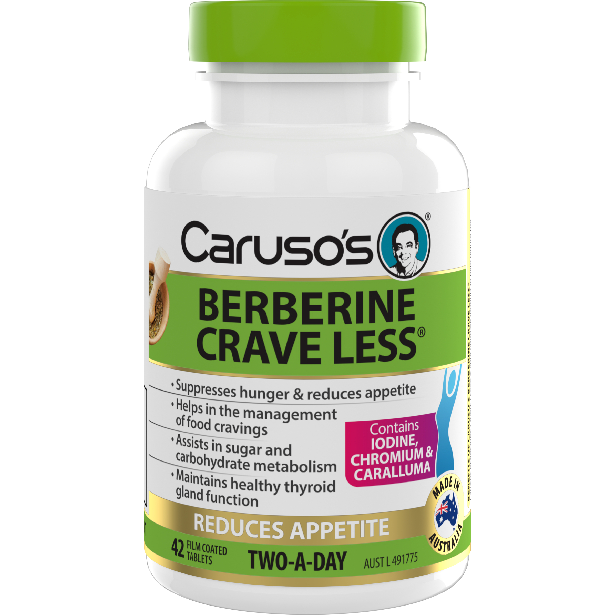 CARUSOS BERBERINE CRAVE LESS 42 TABLETS