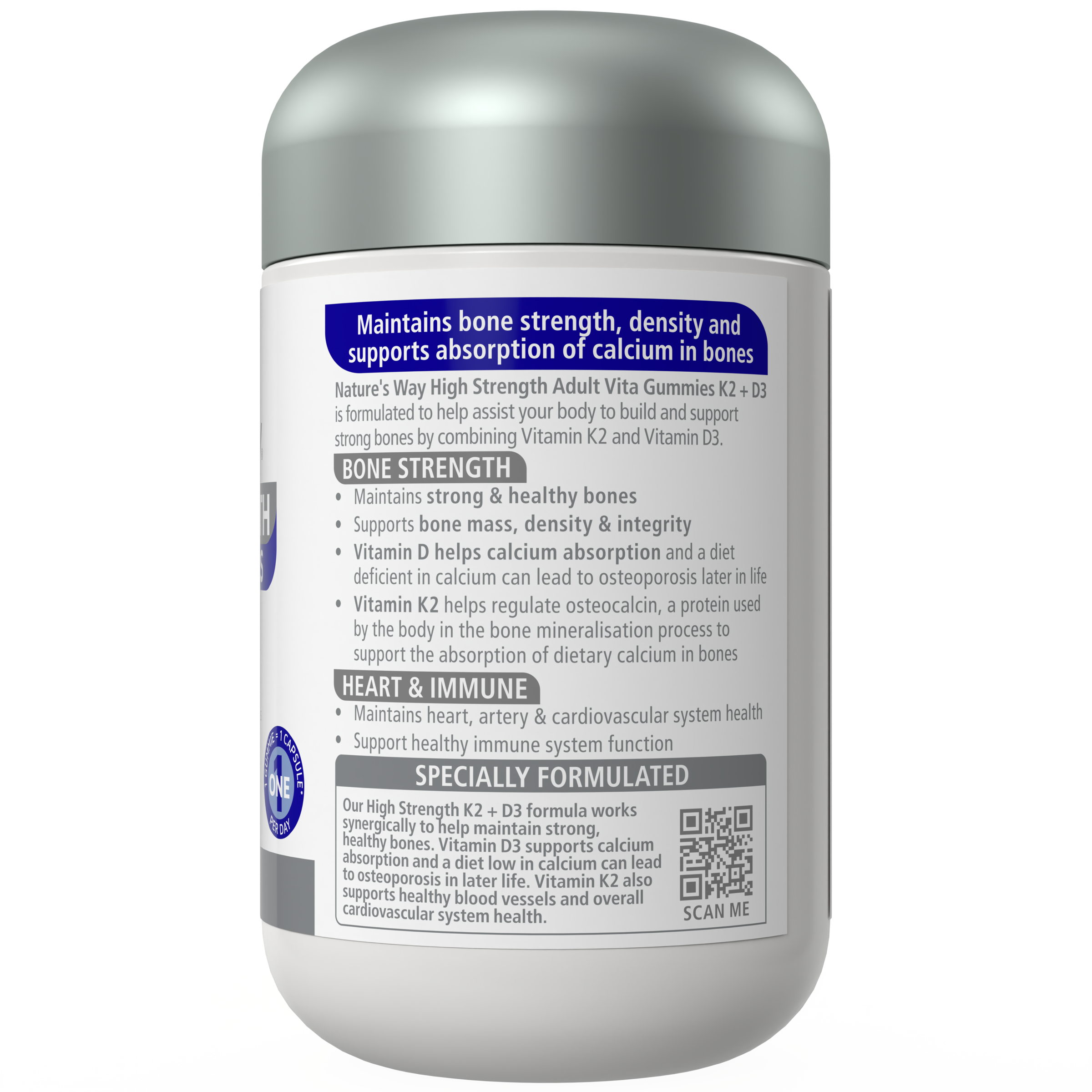 NATURES WAY HIGH STRENGTH ADULT VITA GUMMIES K2+D3 PASTILLES - Image 3