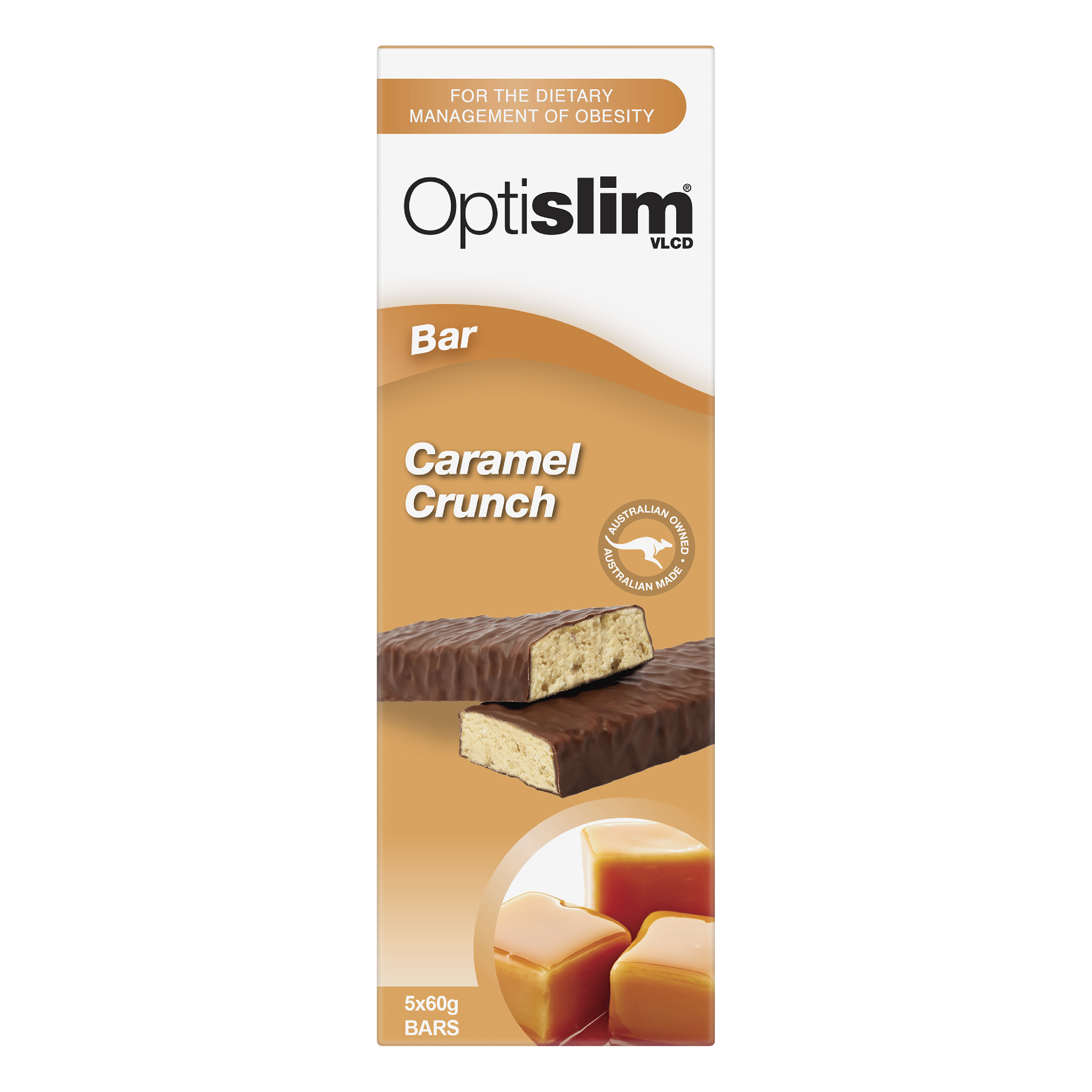 OPTISLIM VLCD BAR CARAMEL CRUNCH 60G 5 PACK - Image 6