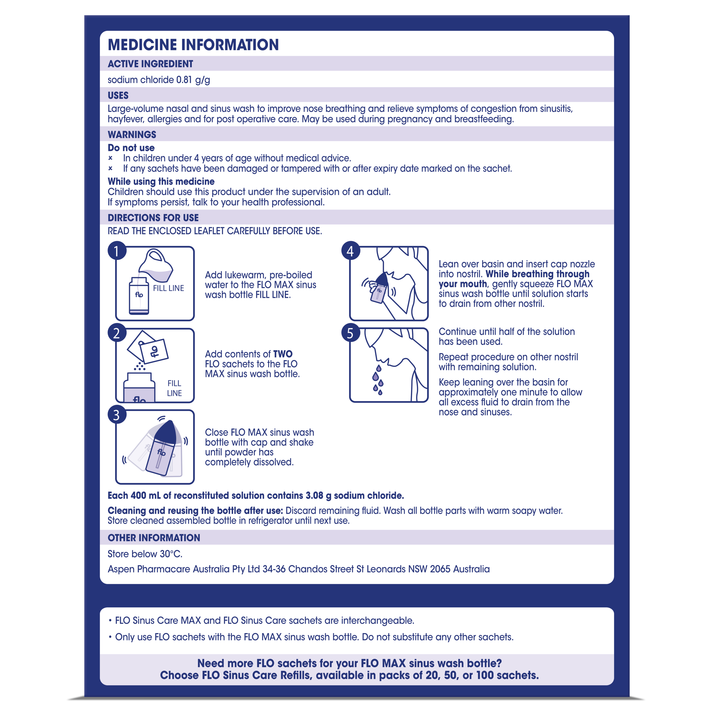 Flo Sinus Care Max Sachet Kit 28 Pack - Image 3