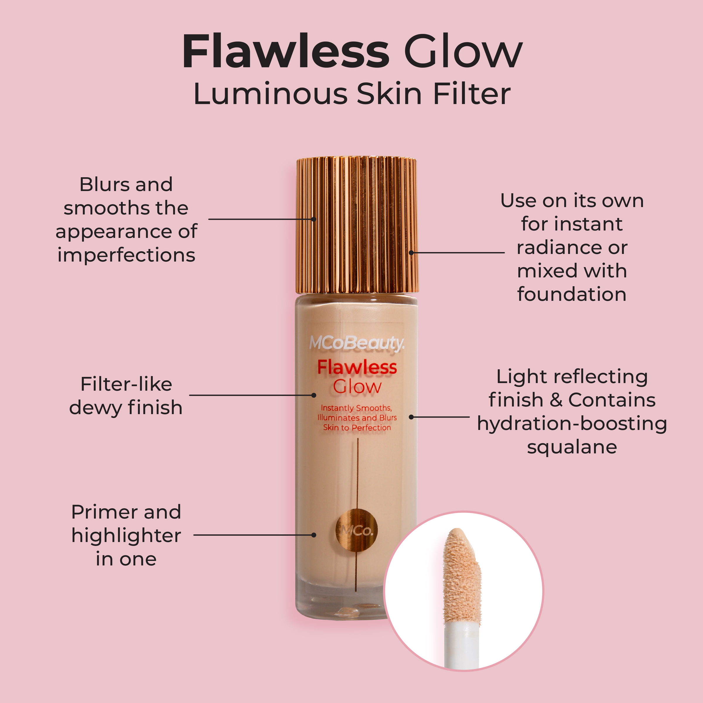 MCO BEAUTY FLAWLESS GLOW LUMINOUS FILTER SHADE 2.5 30ML - Image 4