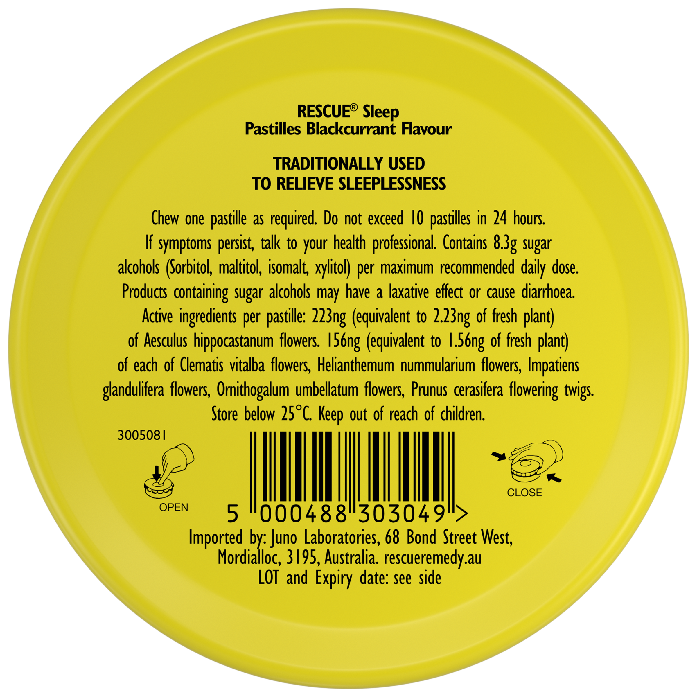 RESCUE REMEDY SLEEP BLACKCURRANT PASTILLES 50G - Image 3