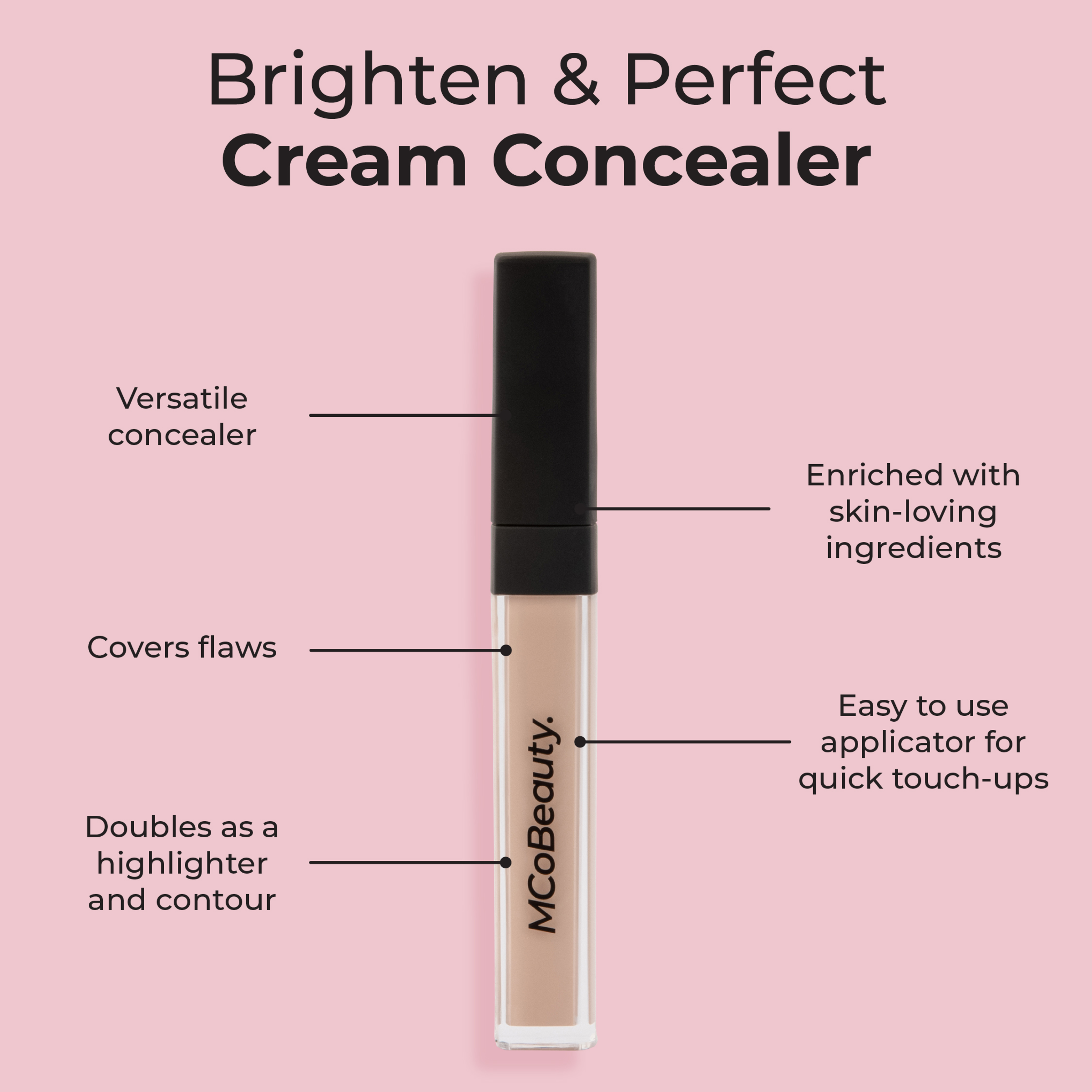 MCO BEAUTY BRIGHTEN & PERFECT CREAM CONCEALER SHADE 1 - Image 2