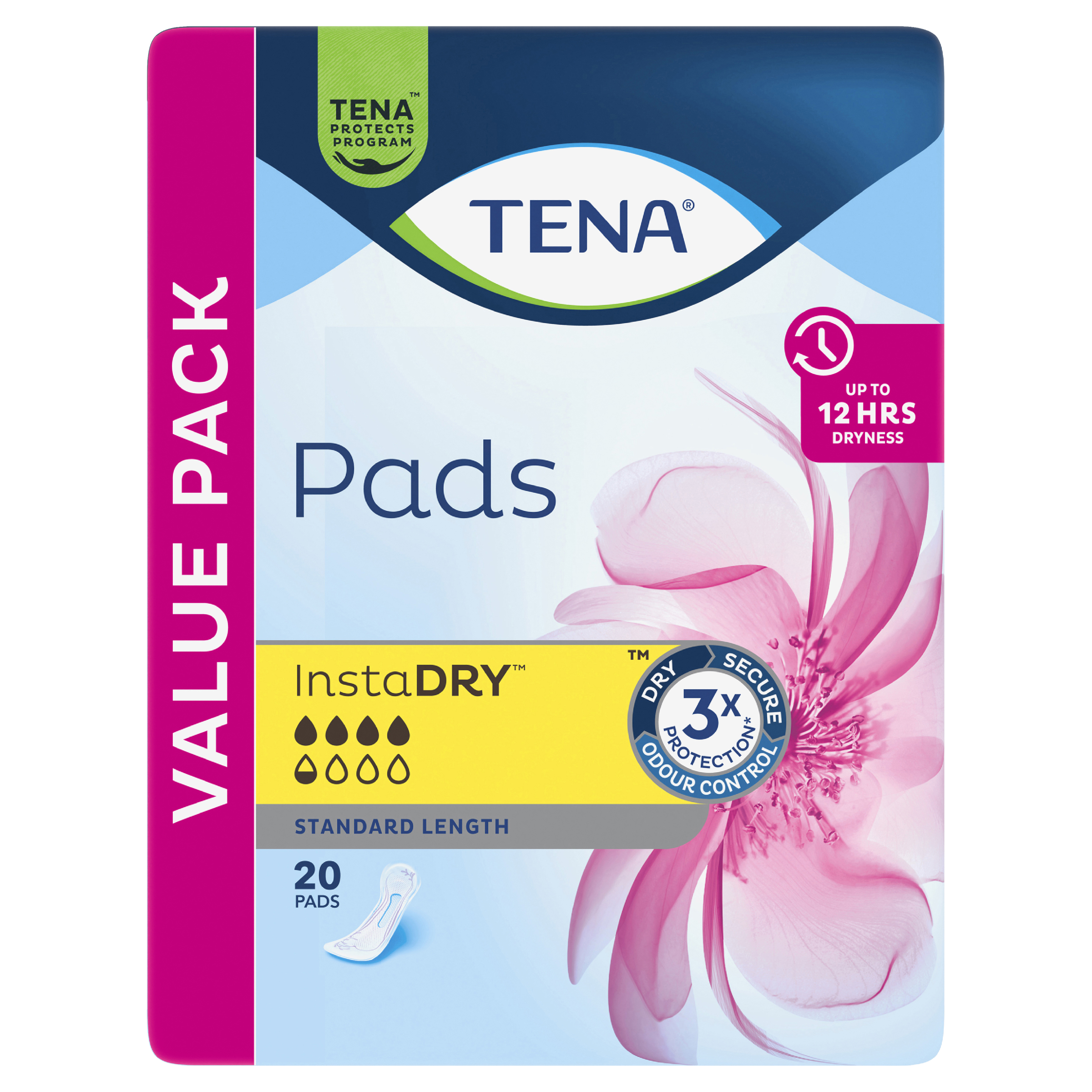 TENA PADS INSTADRY STANDARD 4.5D VALUE PACK 20 PACK - Image 2