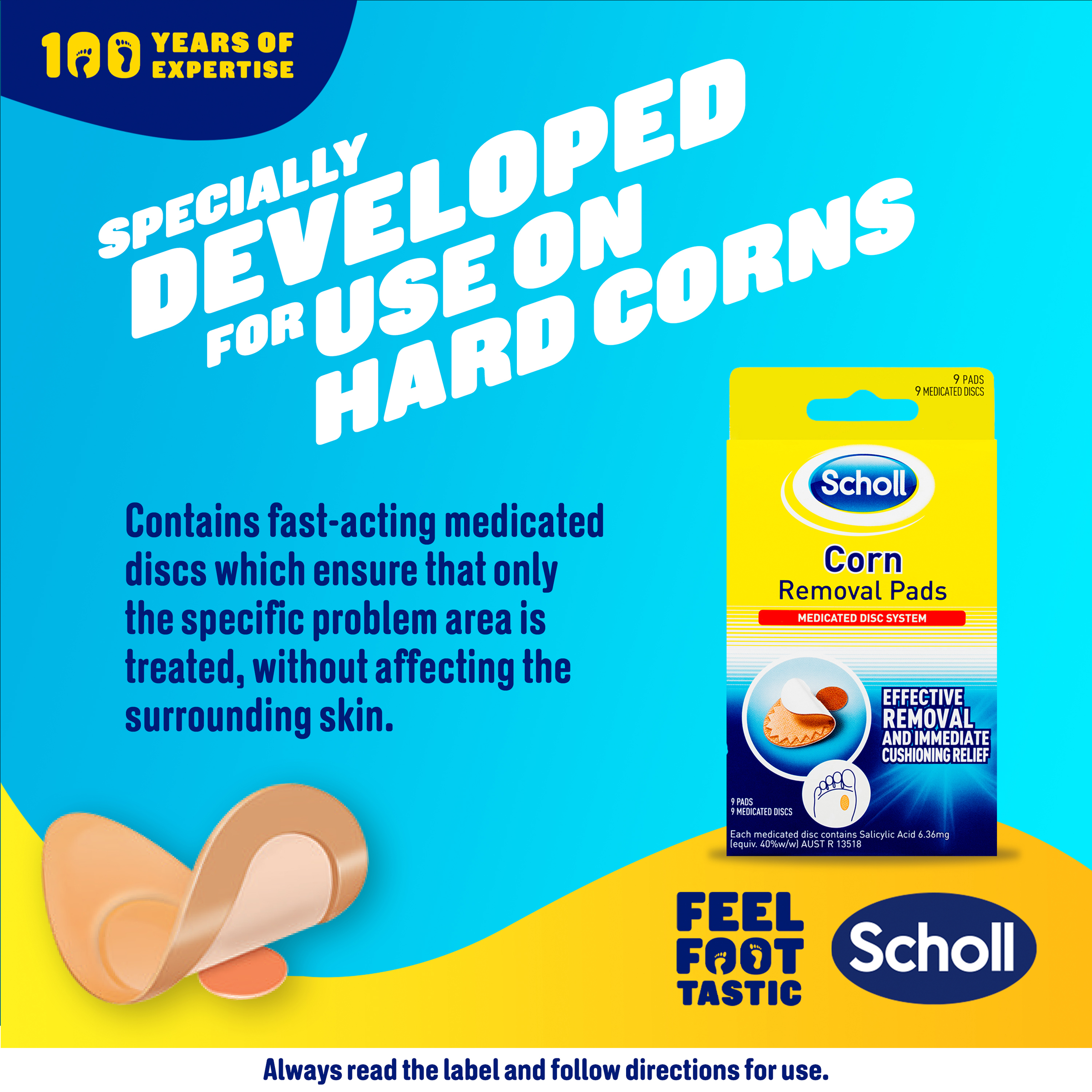 SCHOLL CORN REMOVAL PADS MEDICATED 9 PACK - Image 5
