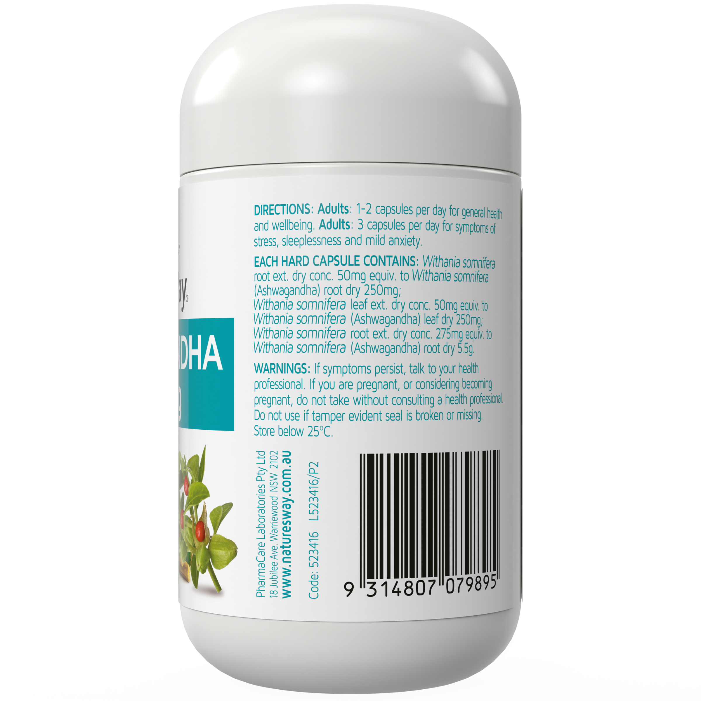 NATURES WAY ASHWAGANDHA 6000MG 50 CAPSULES - Image 3