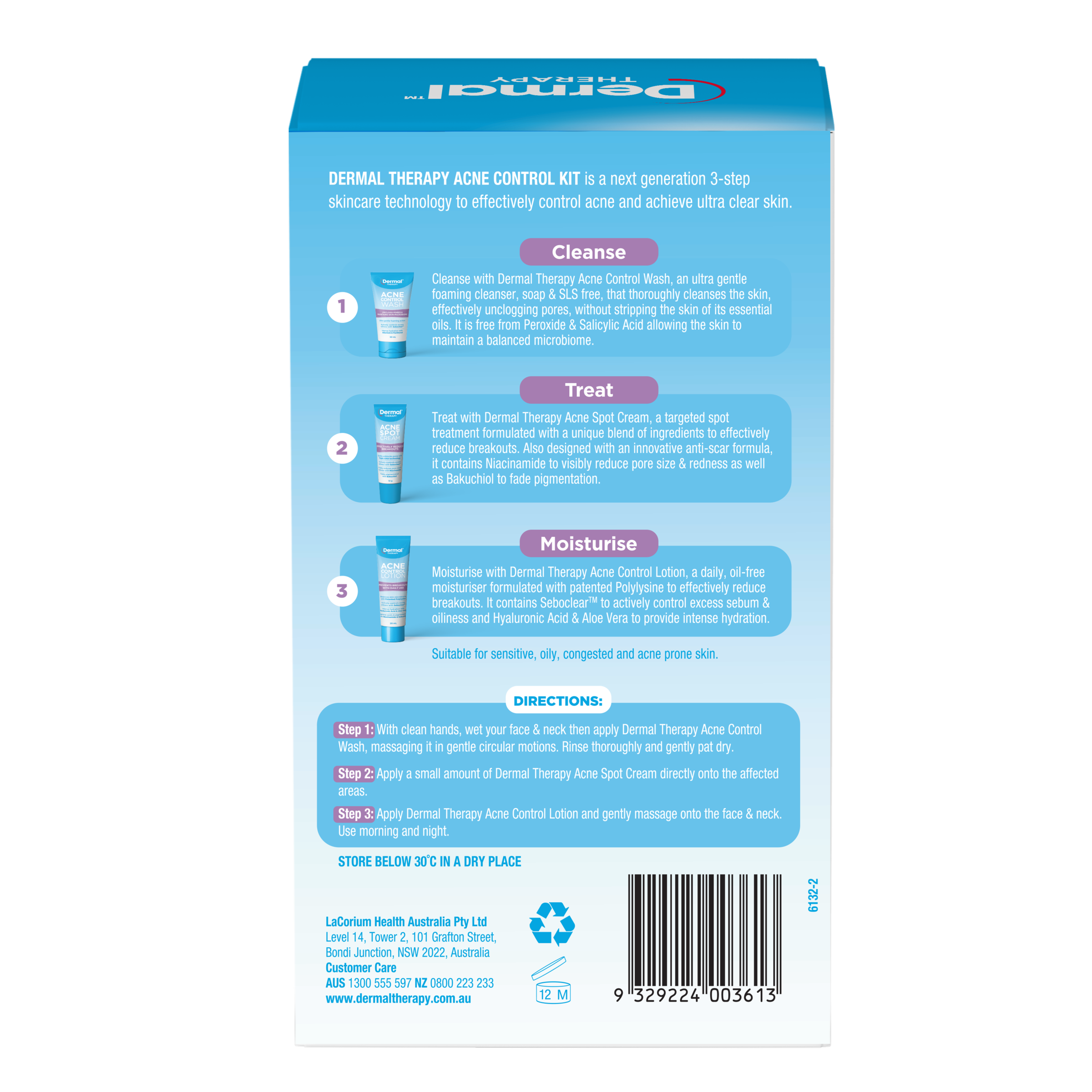 DERMAL THERAPY ACNE CONTROL KIT - Image 2