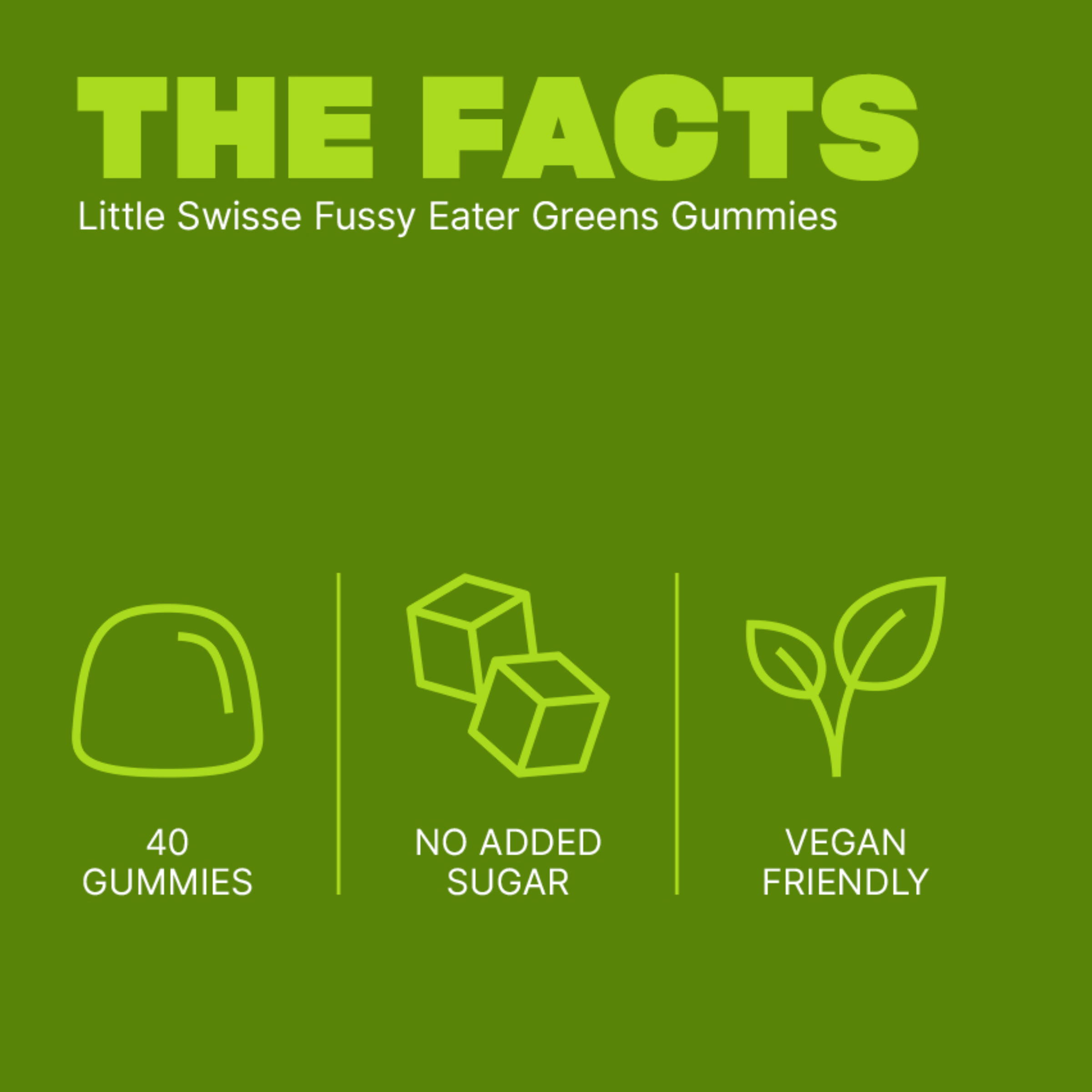 LITTLE SWISSE FUSSY EATER GREENS GUMMIES 40 PASTILLES - Image 5