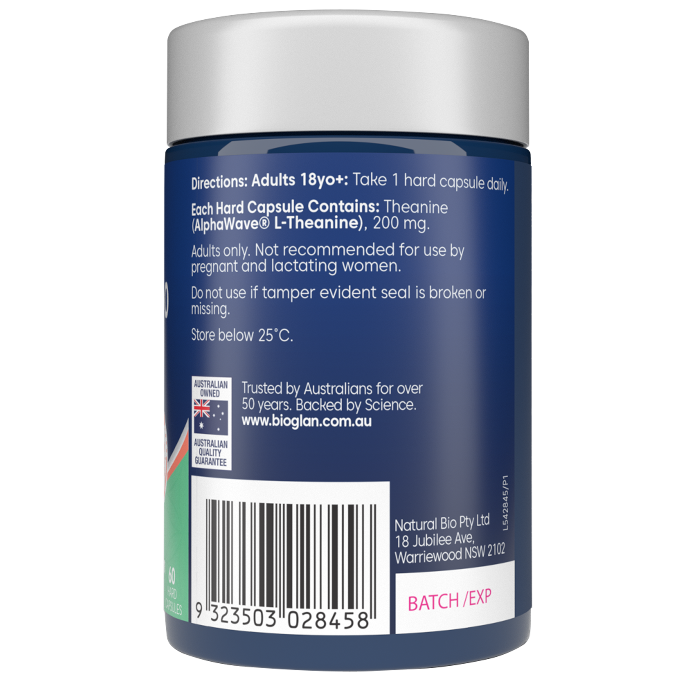 BIOGLAN L-THEANINE 200MG 60 TABLETS - Image 3