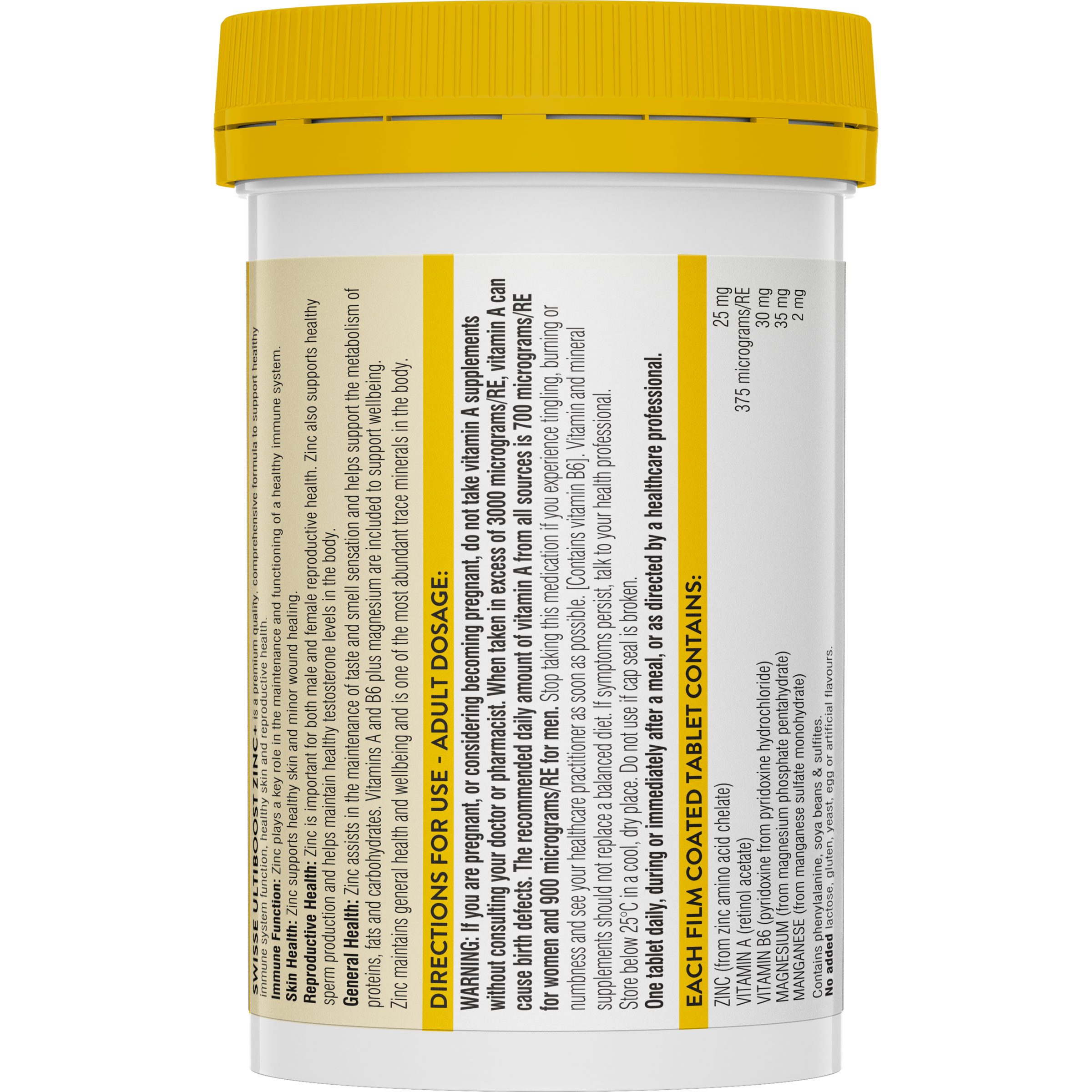 SWISSE ULTIBOOST ZINC+ 120 TABLETS - Image 2