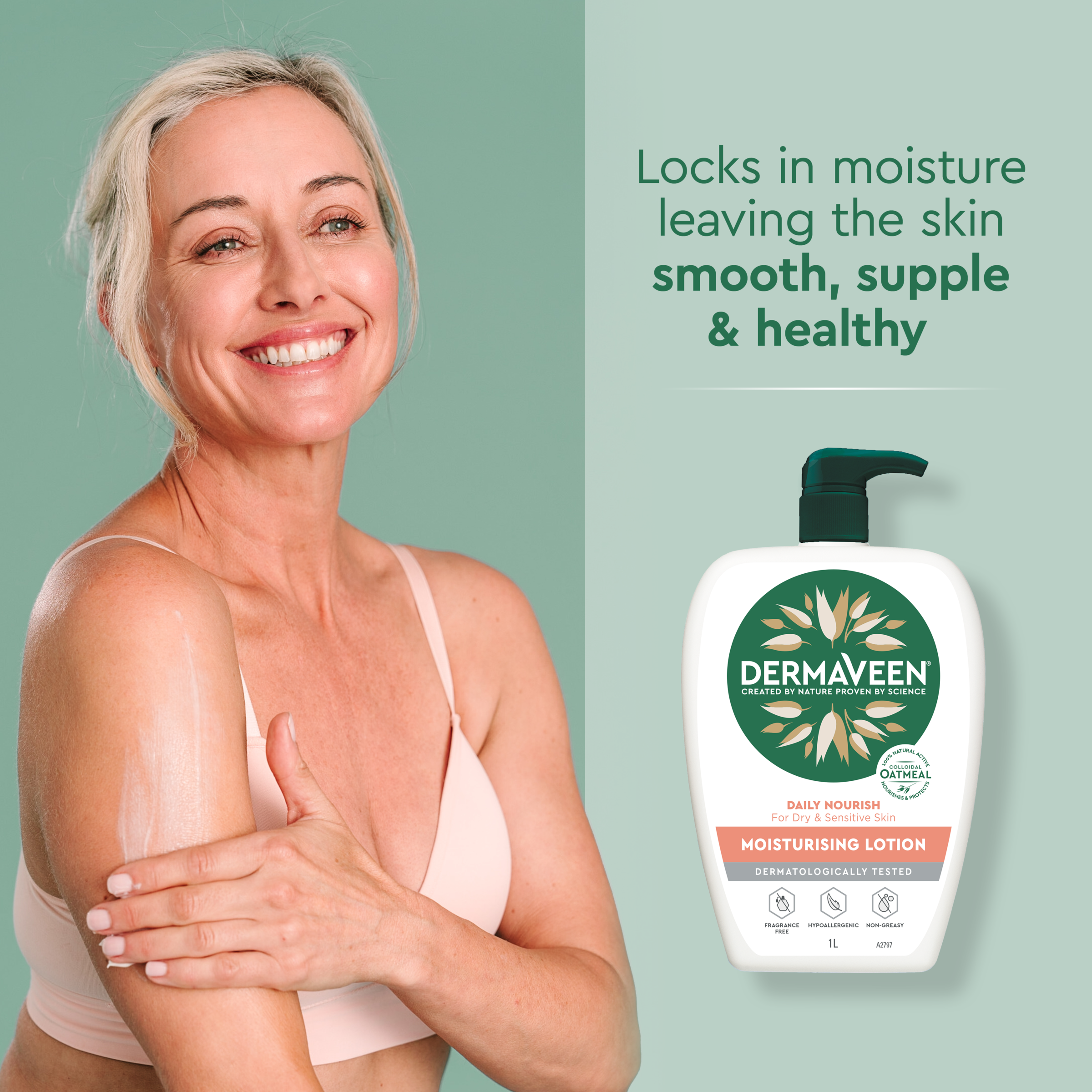 DERMAVEEN DAILY NOURISH MOISTURISING LOTION 1 LITRE - Image 7