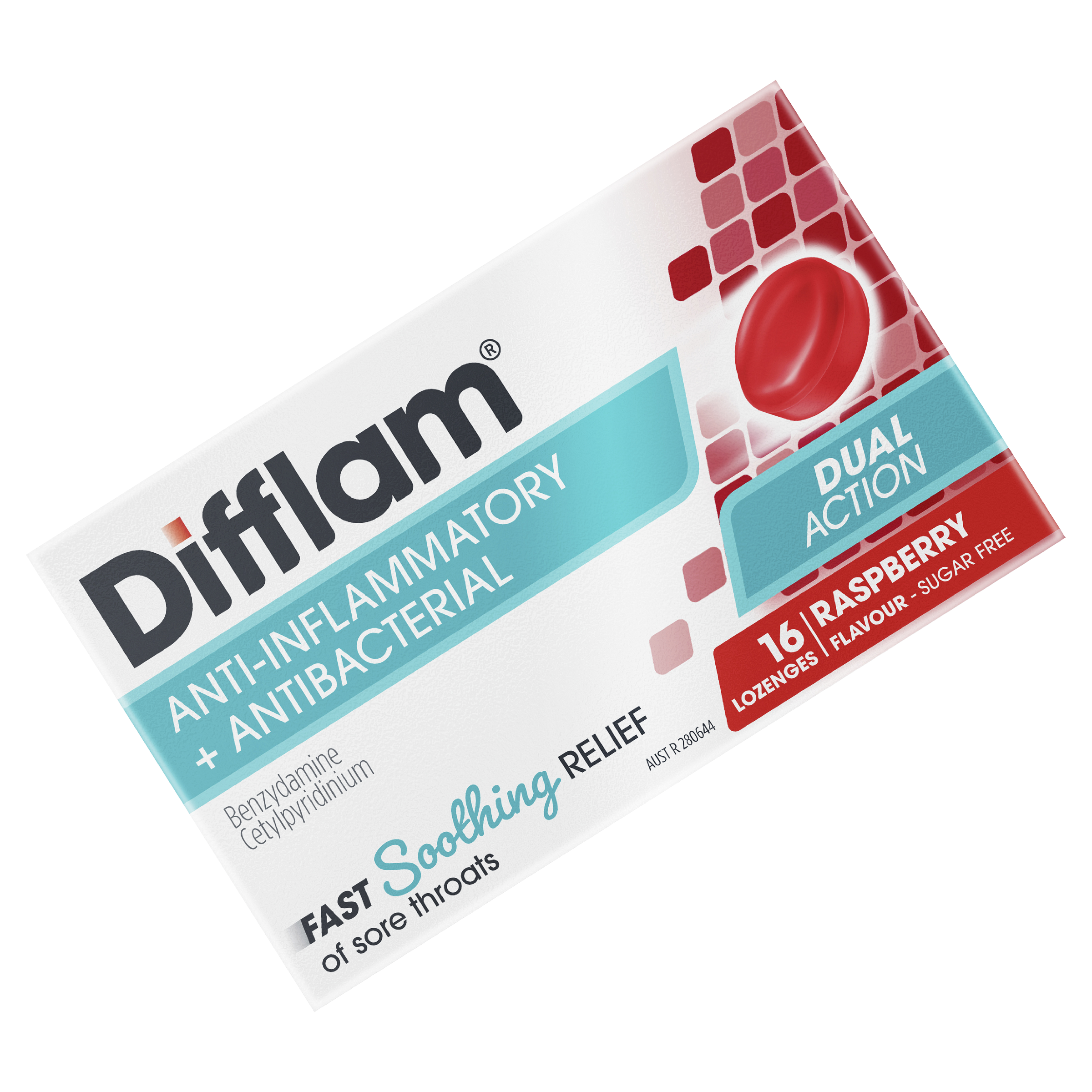 DIFFLAM RASPBERRY SUGAR FREE 16 LOZENGES - Image 9