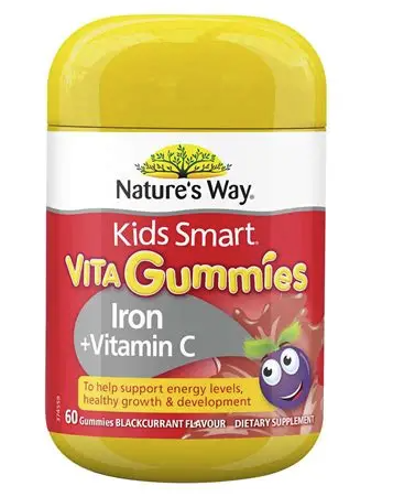 NATURES WAY KIDS SMART VITA GUMMIES IRON+VITAMIN C 60