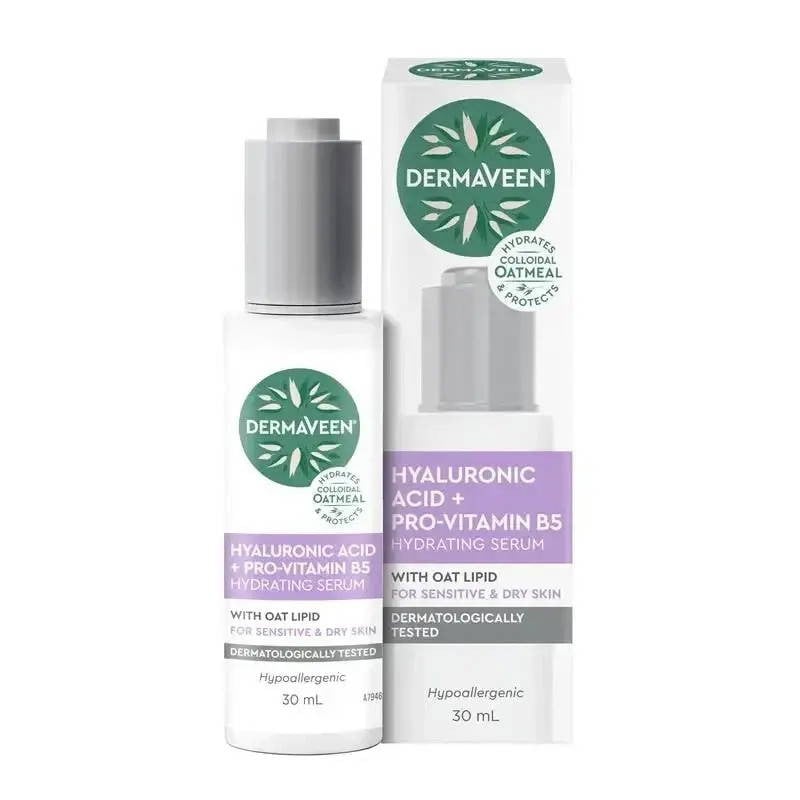DERMAVEEN HYALURONIC ACID + PRO-VITAMIN B5 HYDRATING SERUM 30ML