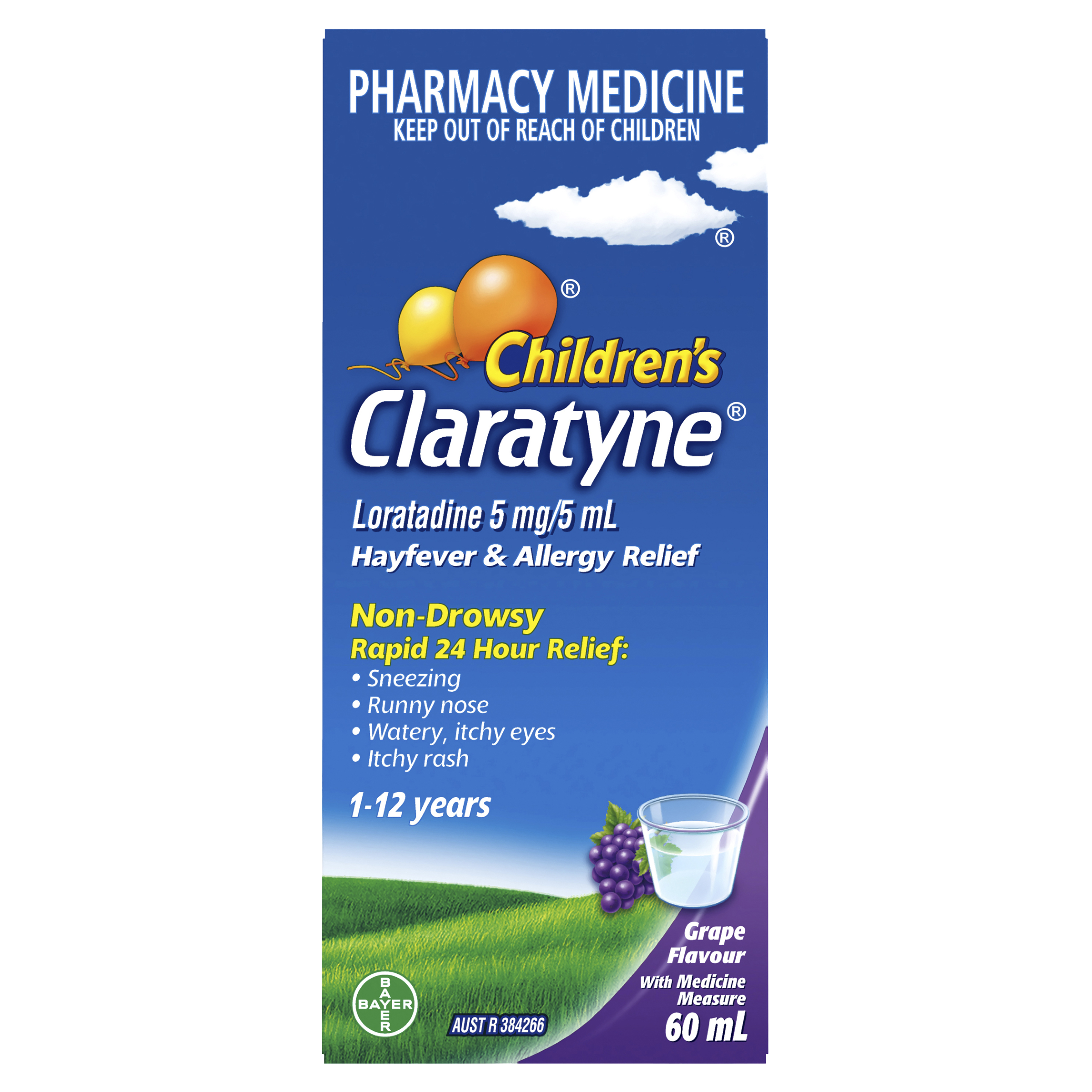 CLARATYNE CHILDRENS GRAPE SYRUP 60ML - Image 2