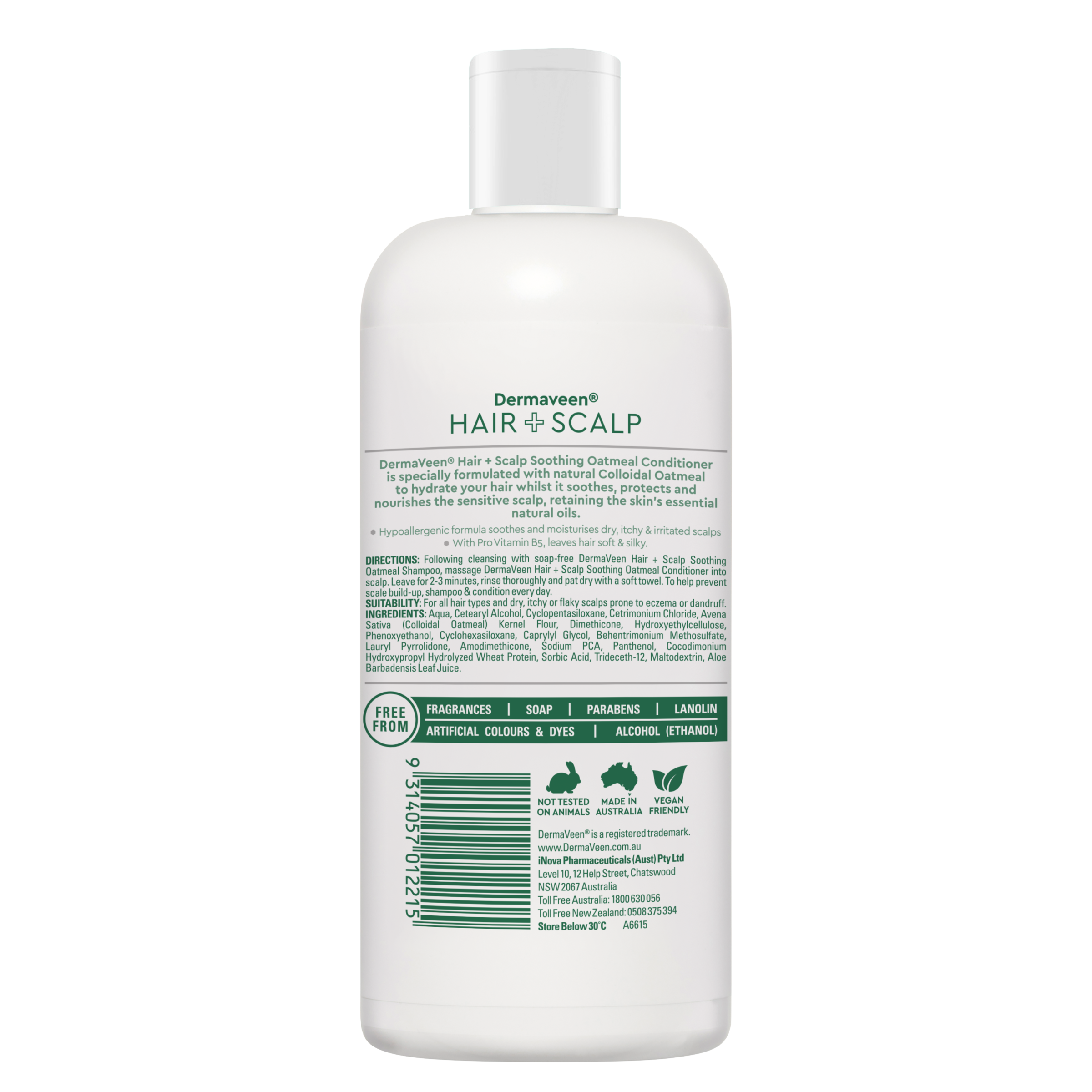 DERMAVEEN OATMEAL CONDITIONER 250ML - Image 2
