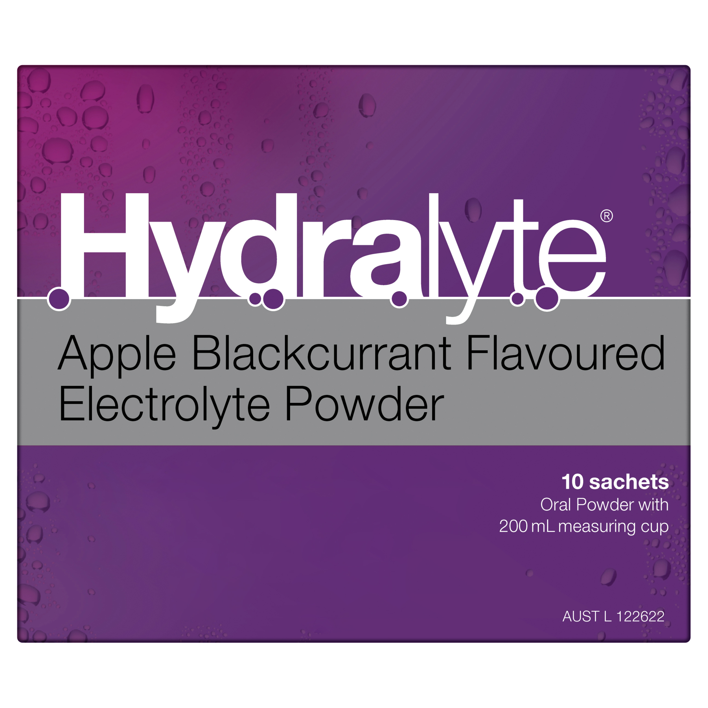 HYDRALYTE POWDER SACHETS APPLE BLACKCURRANT 10 PACK - Image 9